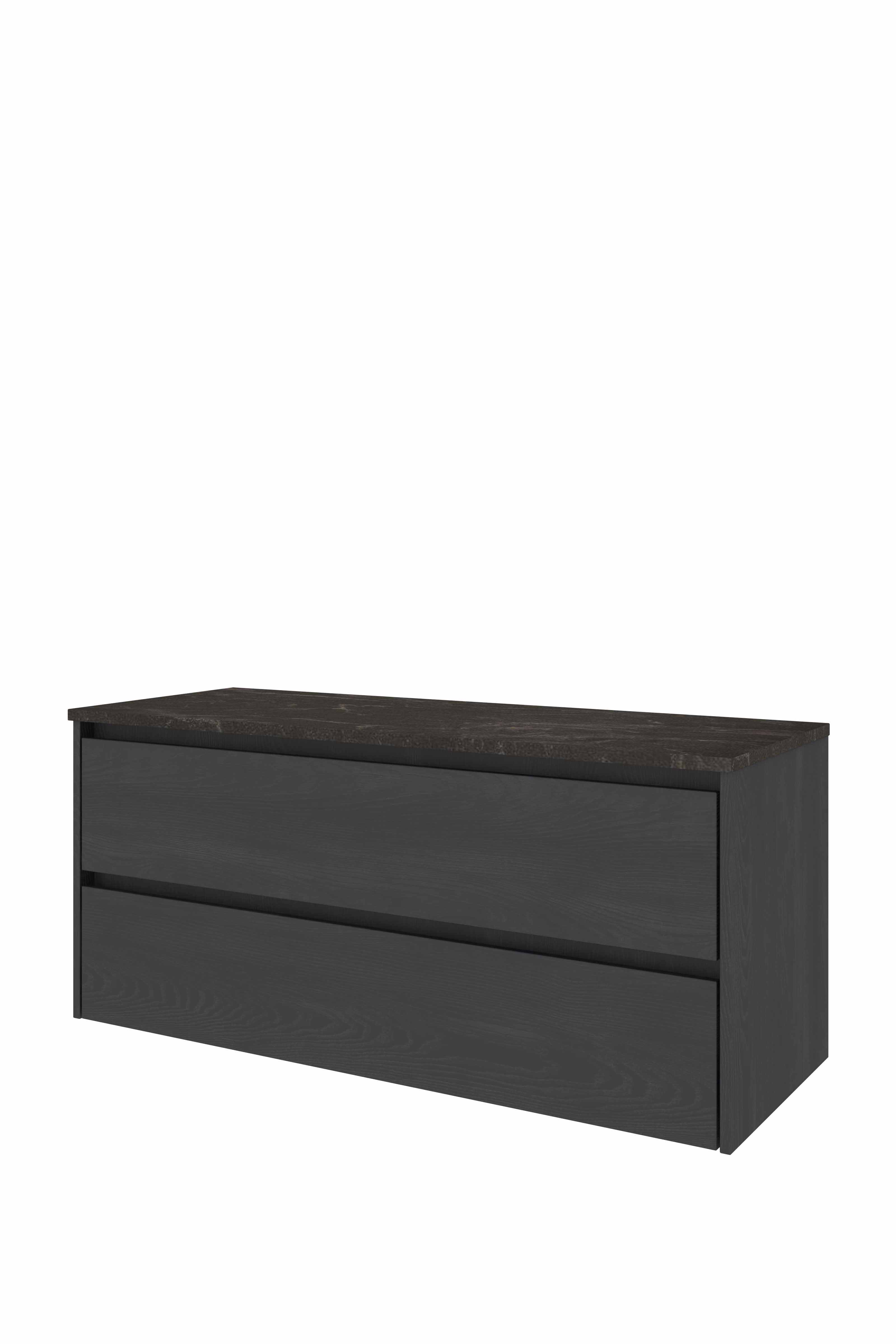 Proline Set Top afdekplaat hardsteen en onderkast sym. DBSB120BO Black oak/Blue stone 1200x460x540