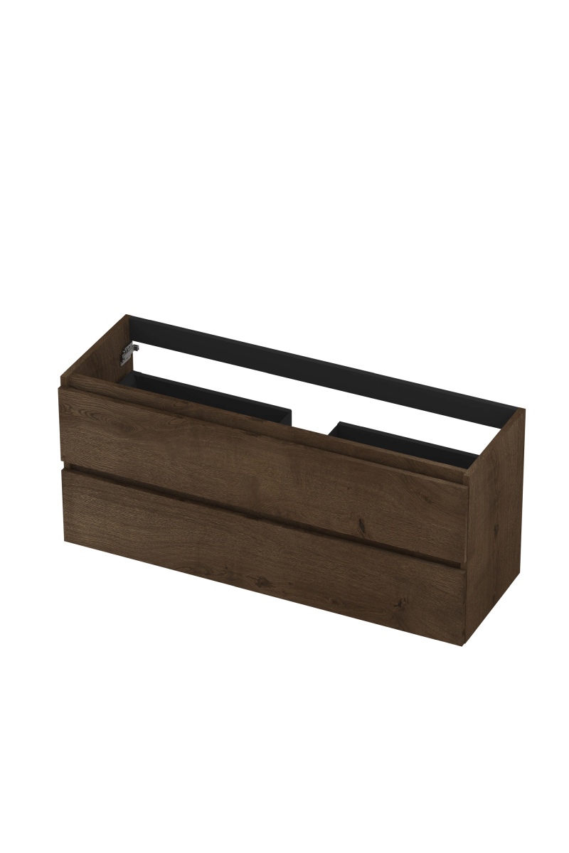 INK Fineer onderkast 2L gr.loos houten keerlijst fineer 1221732 Chocolate H520xB1200xD400