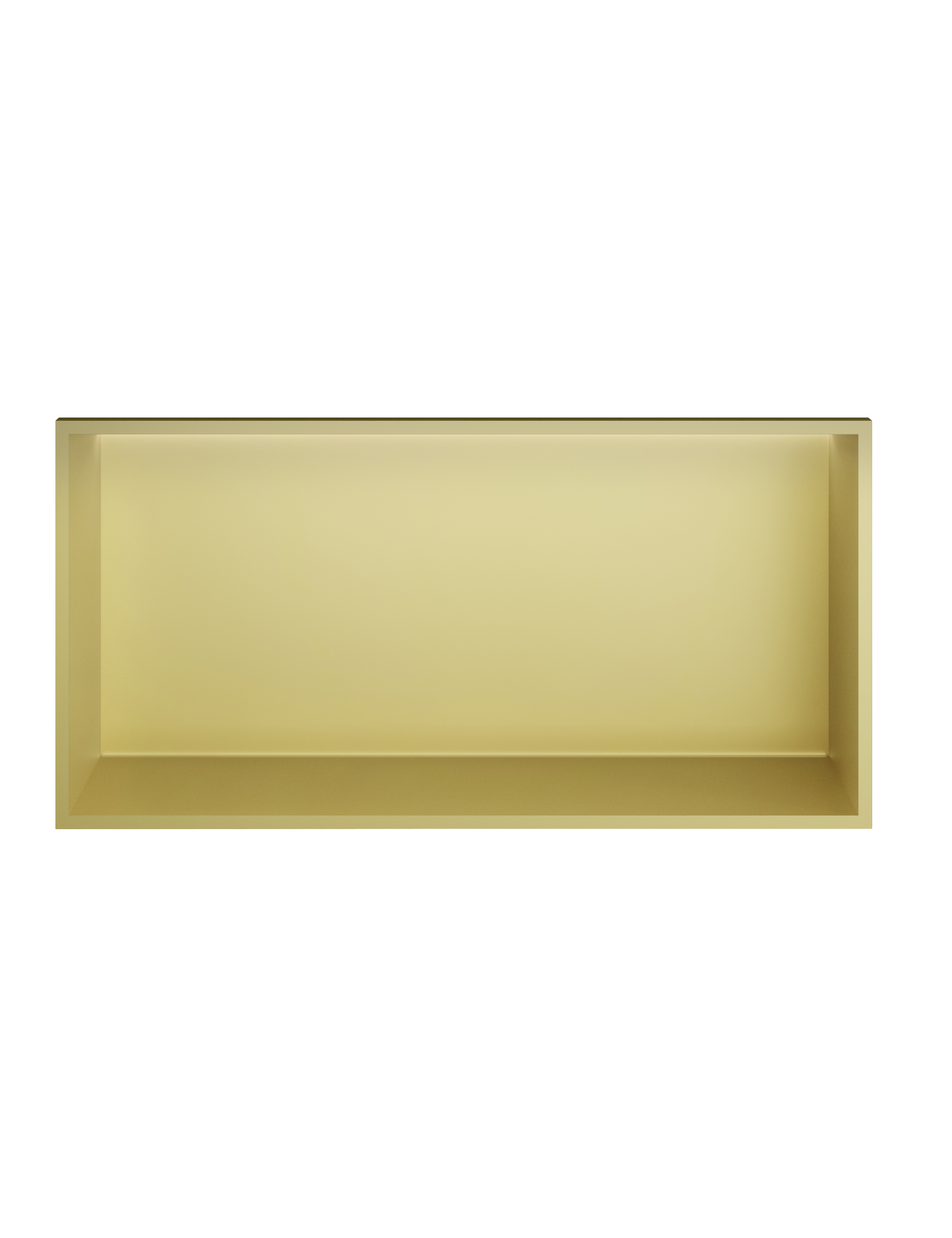 Hotbath More inbouwbox of inbouwnis 30x60x10cm with LED IP44 BOX060LBBP Geborsteld messing PVD