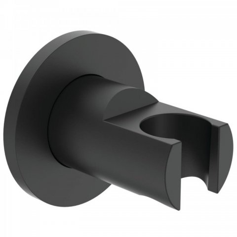 IS Idealrain vaste handdouchehouder rond BC806XG Silk Black