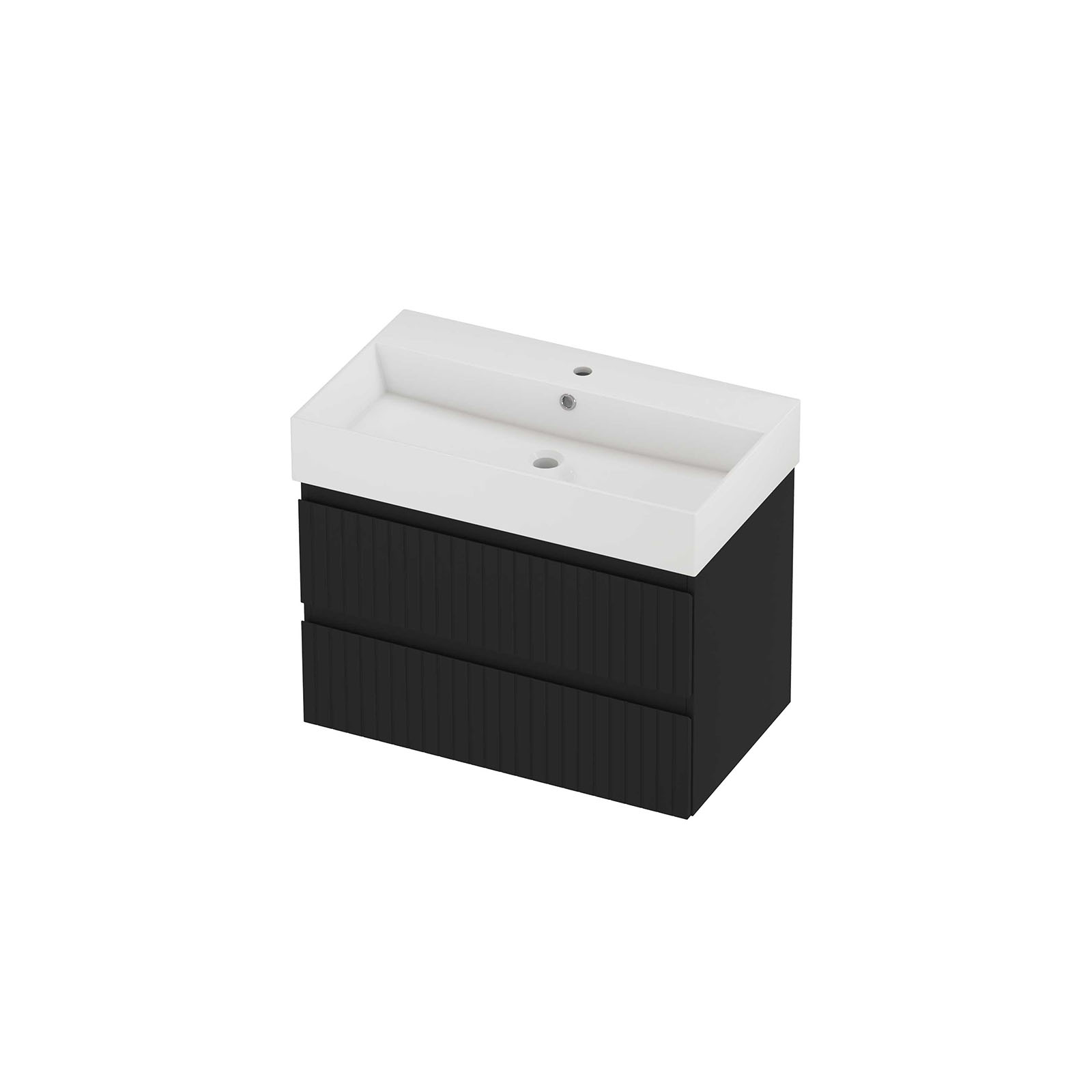 Proline Set porselein Loft wast. met 1 krgt. en onderkast sym. gefr. ZGWD801MZ Mat zwart/Glans wit 800x460x650