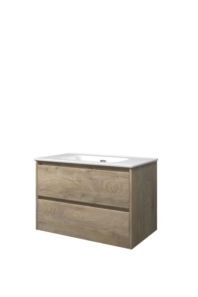 Proline set porselein Elegant wast. z. krgt. en onderk. sym. TGWB800RO Raw oak/Glans wit H540xB800xD460