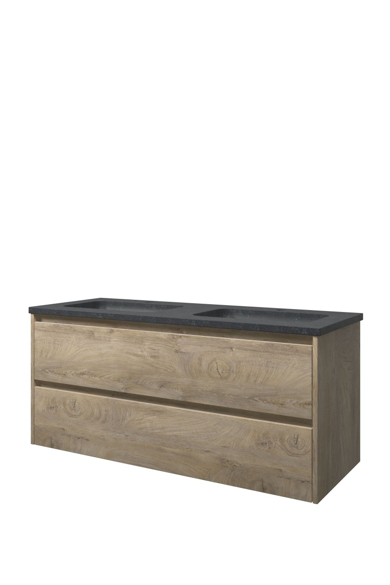 Proline set hardsteen Elegant wast. met 2 krgt. en onderk. sym. RBSB120D2RO Raw oak/Blue stone H545xB1200xD460