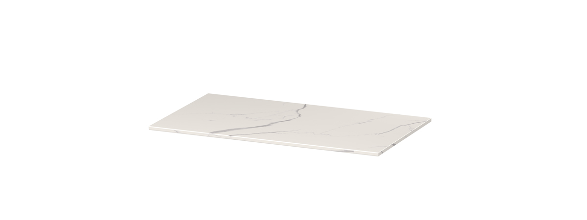 INK Afdekplaat van keramische slab zonder uitsparing H10xB800xD450 Statuario glans / 210213