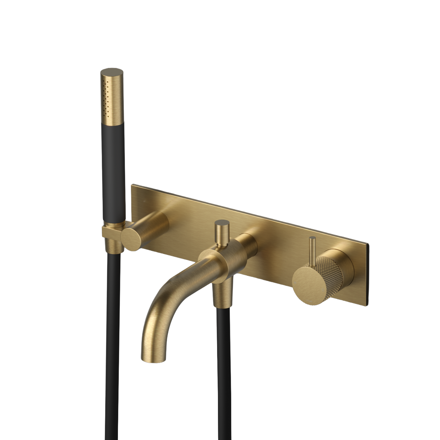 Hotbath Cobber X afbouwdeel inbouw douche/badmengkraan CX127EXTBBP Geborsteld messing PVD