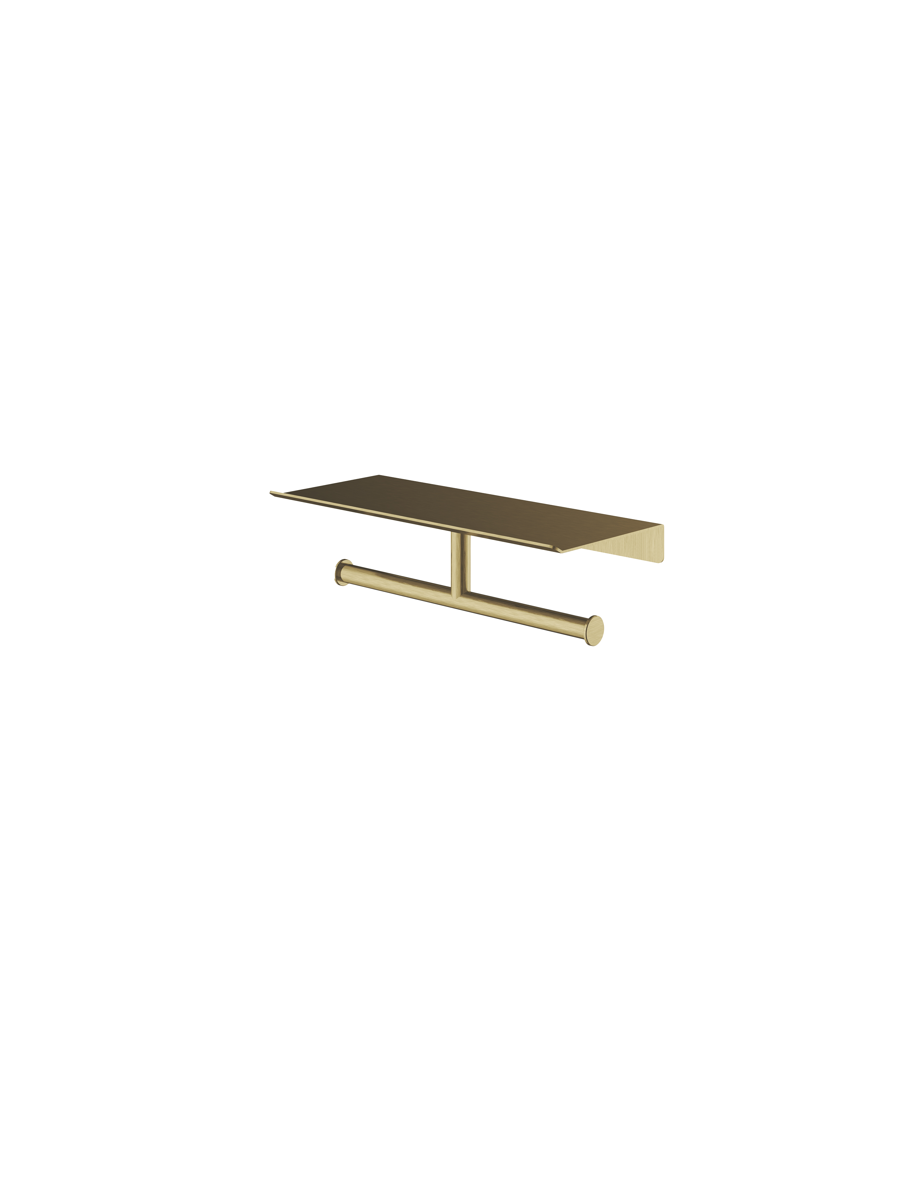 Hotbath More dubbele rolhouder voor planchet serie SHA05BBP Geborsteld messing PVD
