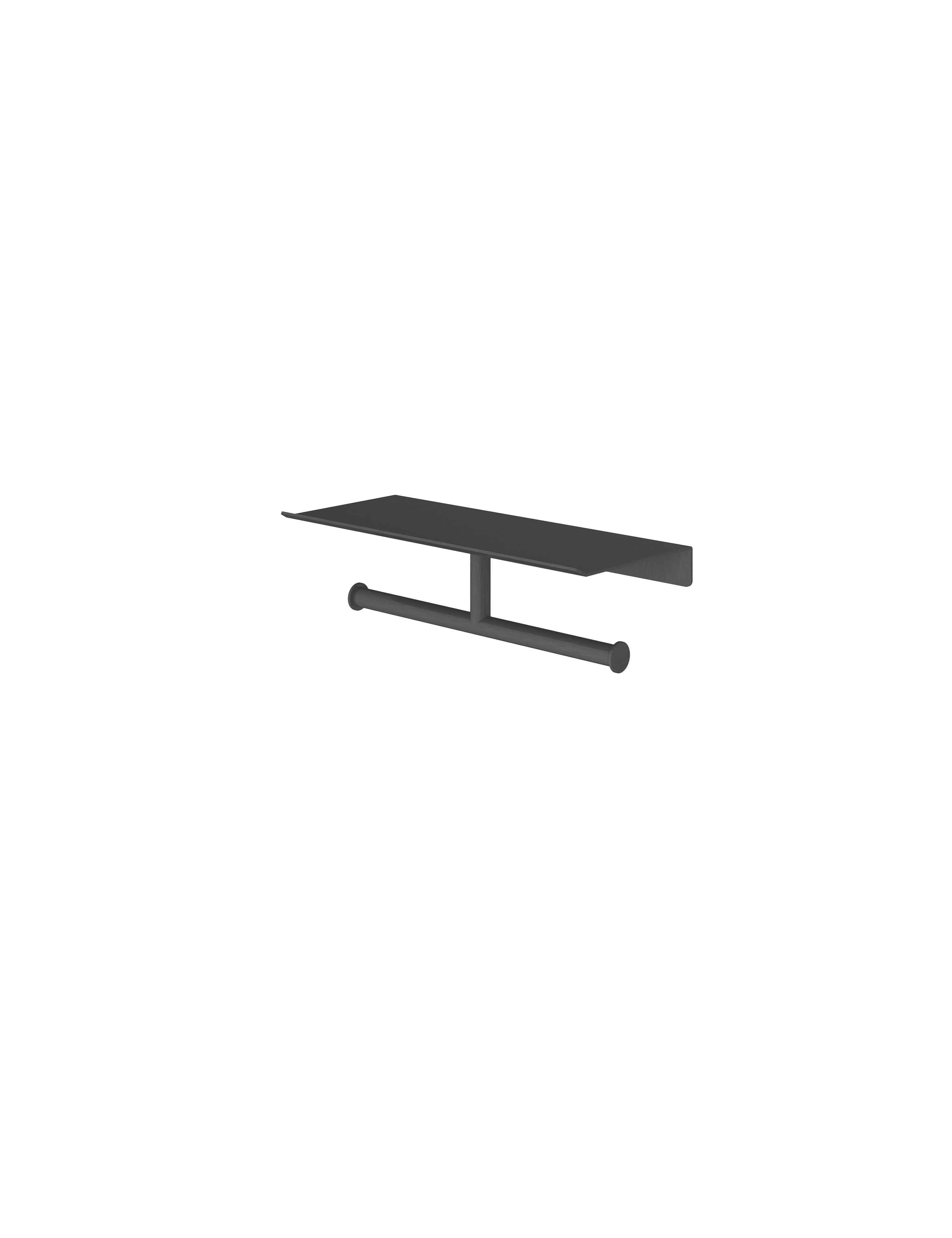 Hotbath More dubbele rolhouder voor planchet serie SHA05MBP Geborsteld zwart PVD