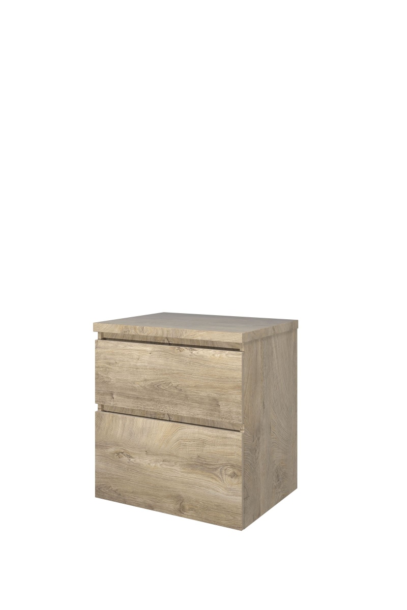 Proline set Top afdekplaat en onderk. a-sym. DROC60 Raw oak H632xB600xD460