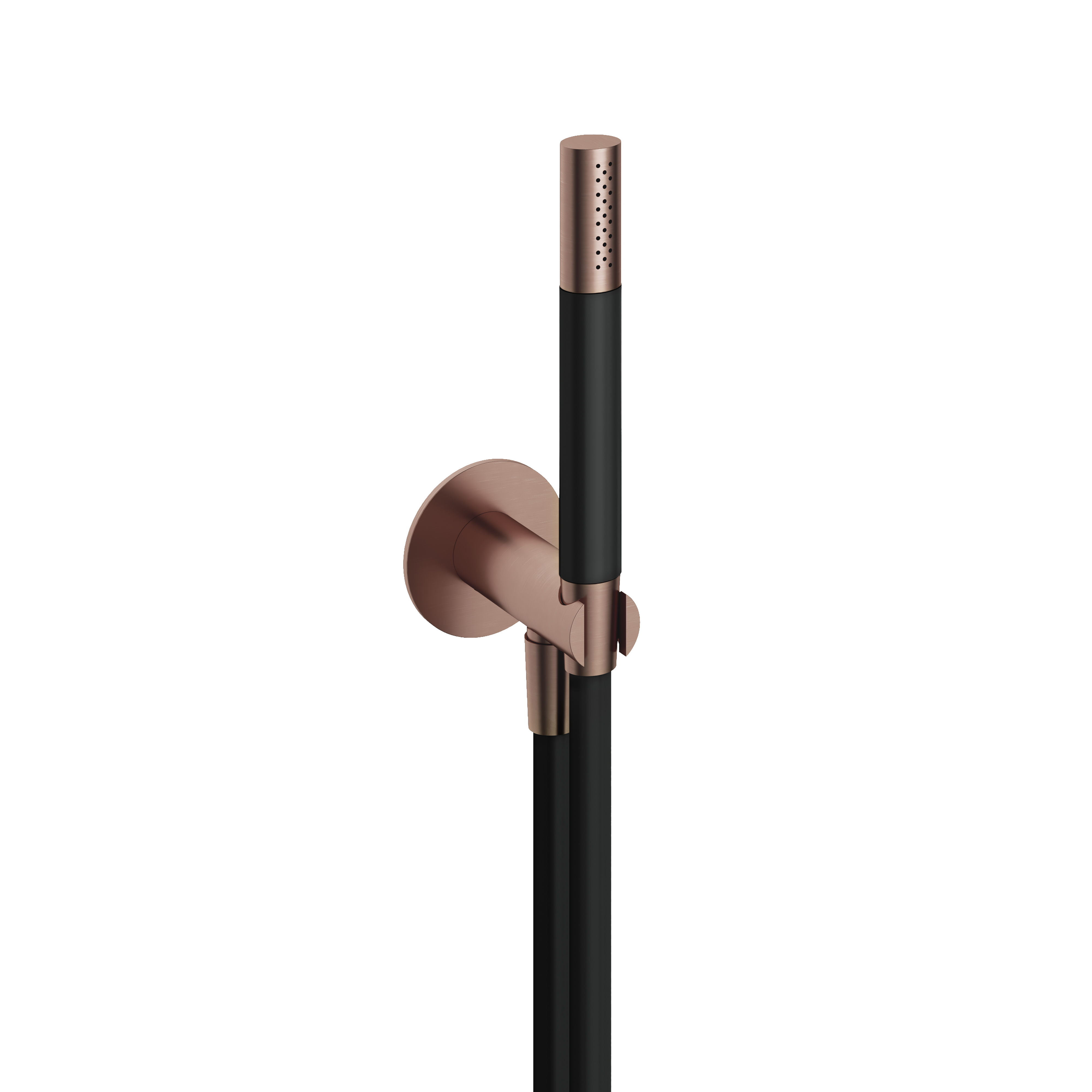 Hotbath Mate handdouche met wandsteun + uitlaat en doucheslang M445BCP Geborsteld Koper PVD