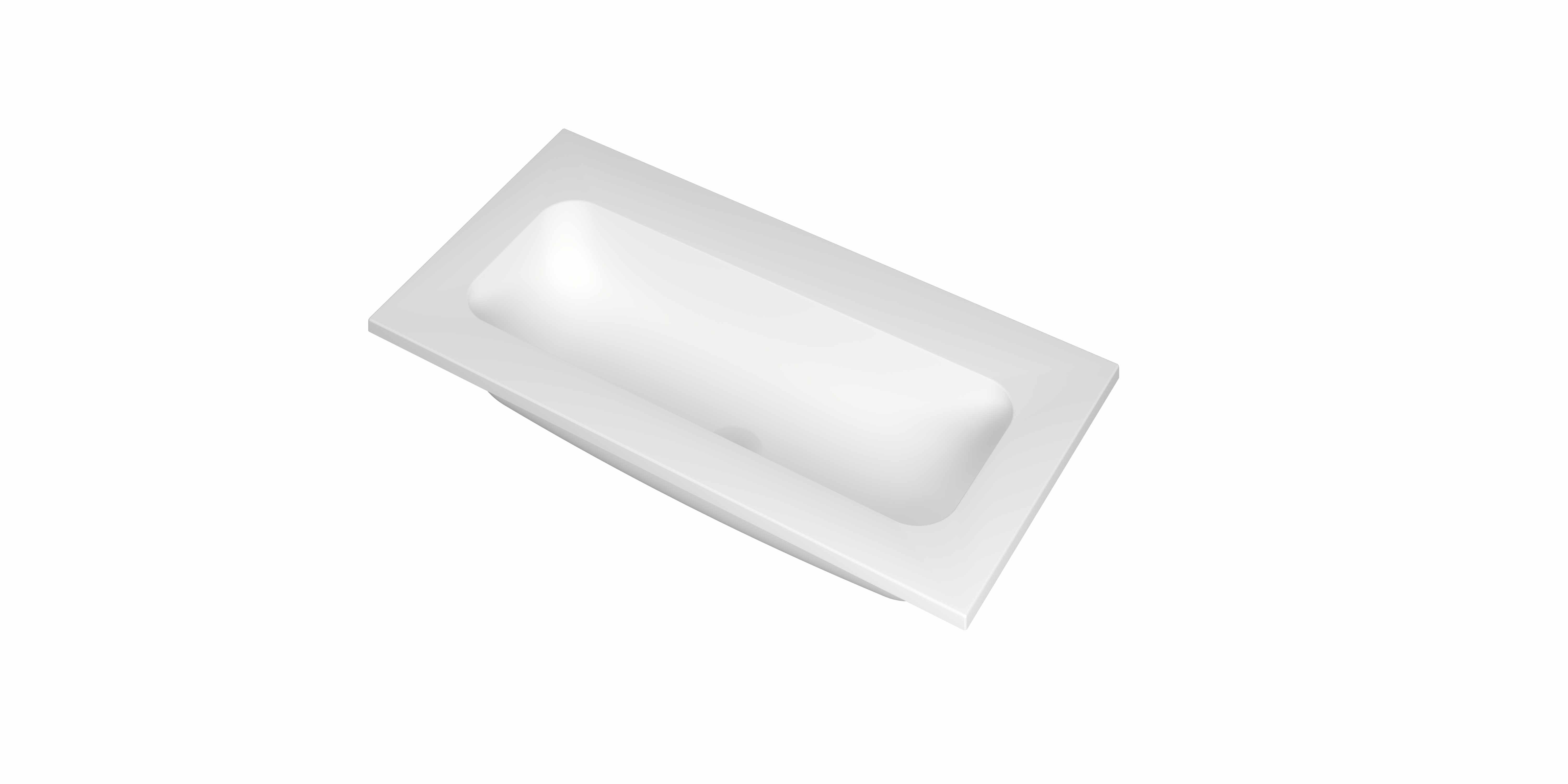 INK Reflekt wast. polystone centraal z. krgt. 3407710 Mat wit 800x400x15
