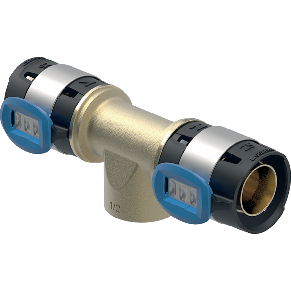 Geberit FlowFit T-stuk binnendraad brons 16-1/2-16 620.150.00.1
