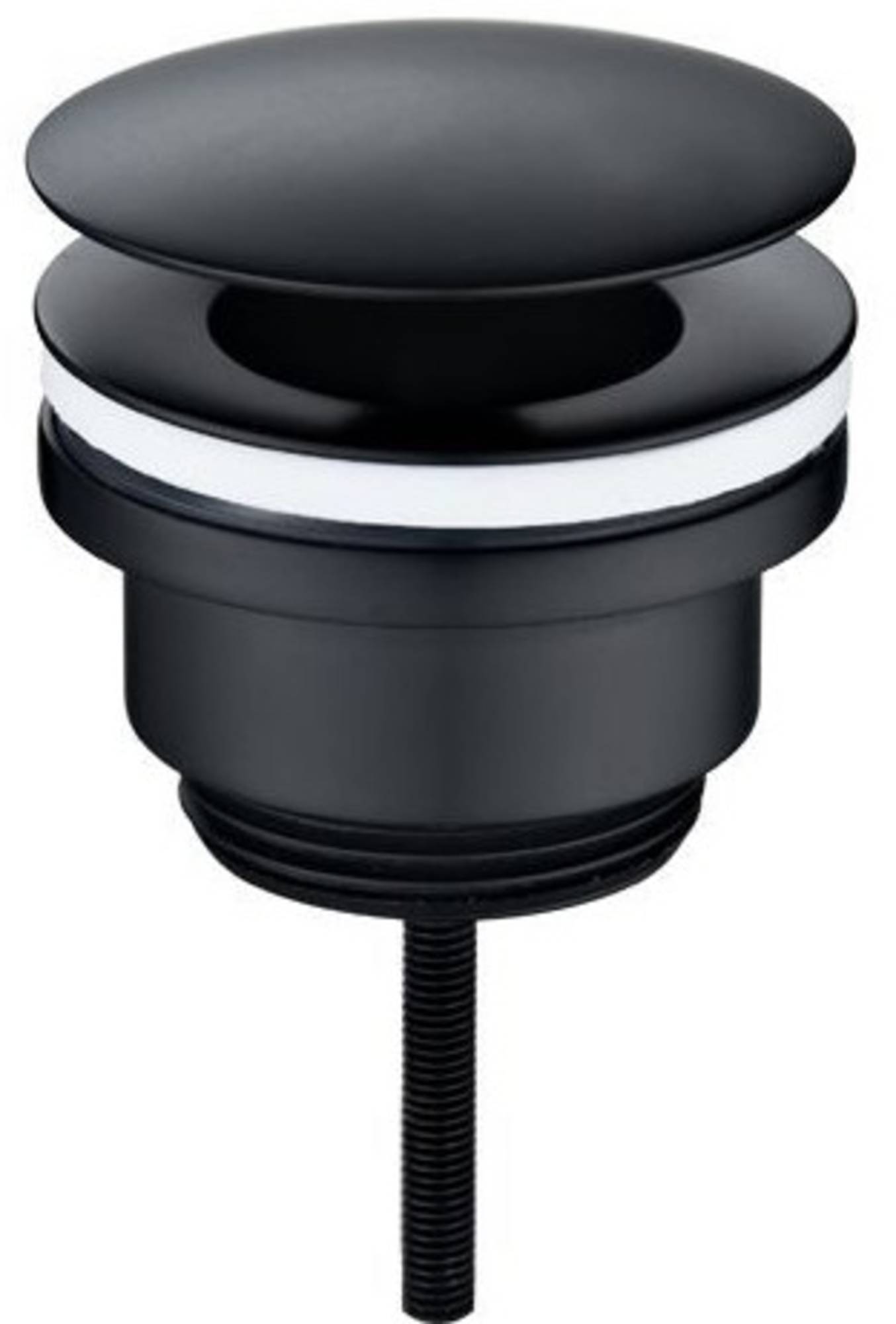 DSI Luxe afvoerplug 5/4 niet afsluitbaar v.fontein Mat zwart