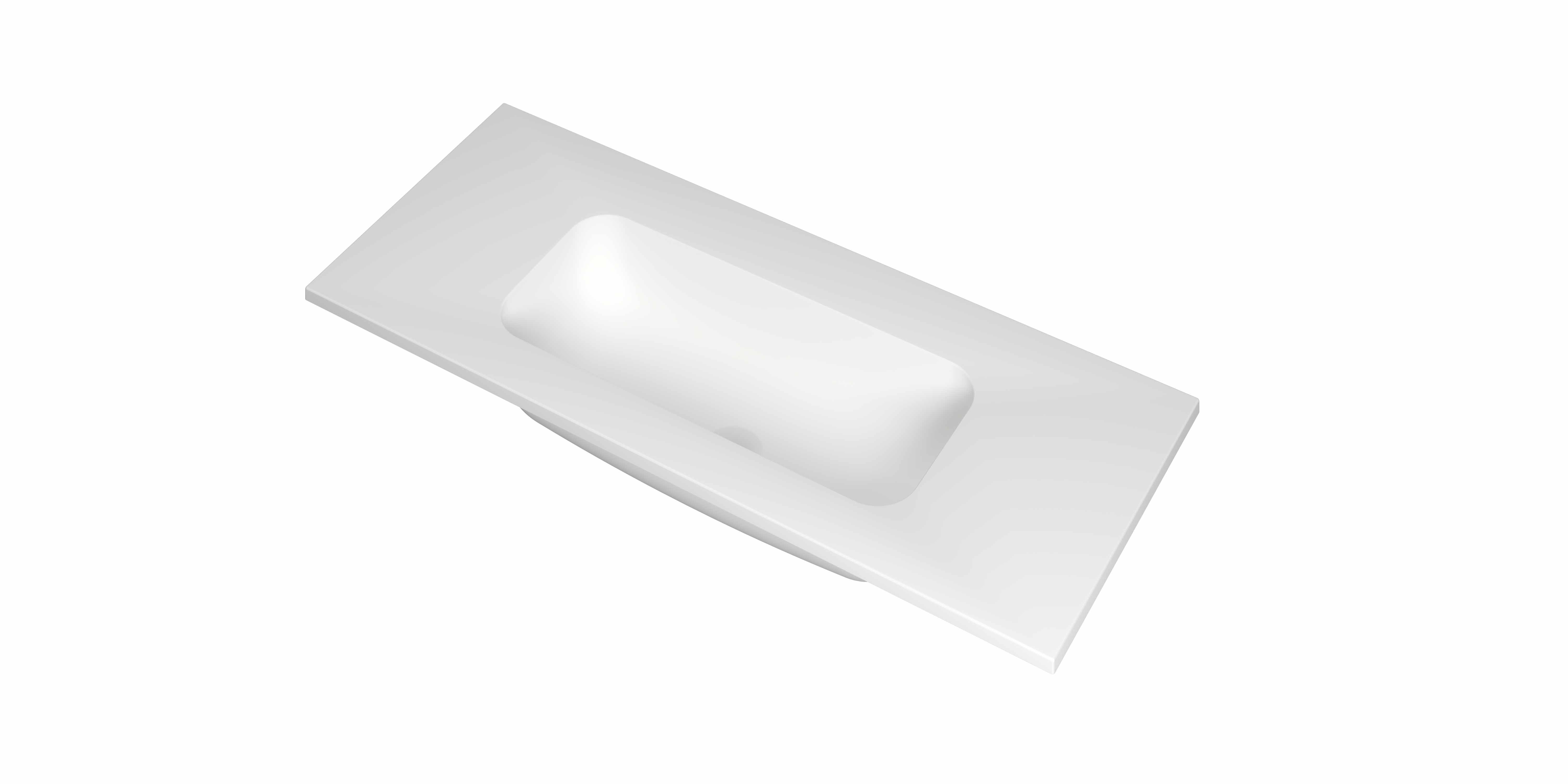 INK Reflekt wast. polystone midden z. krgt. 3407730 Mat wit 1000x400x15
