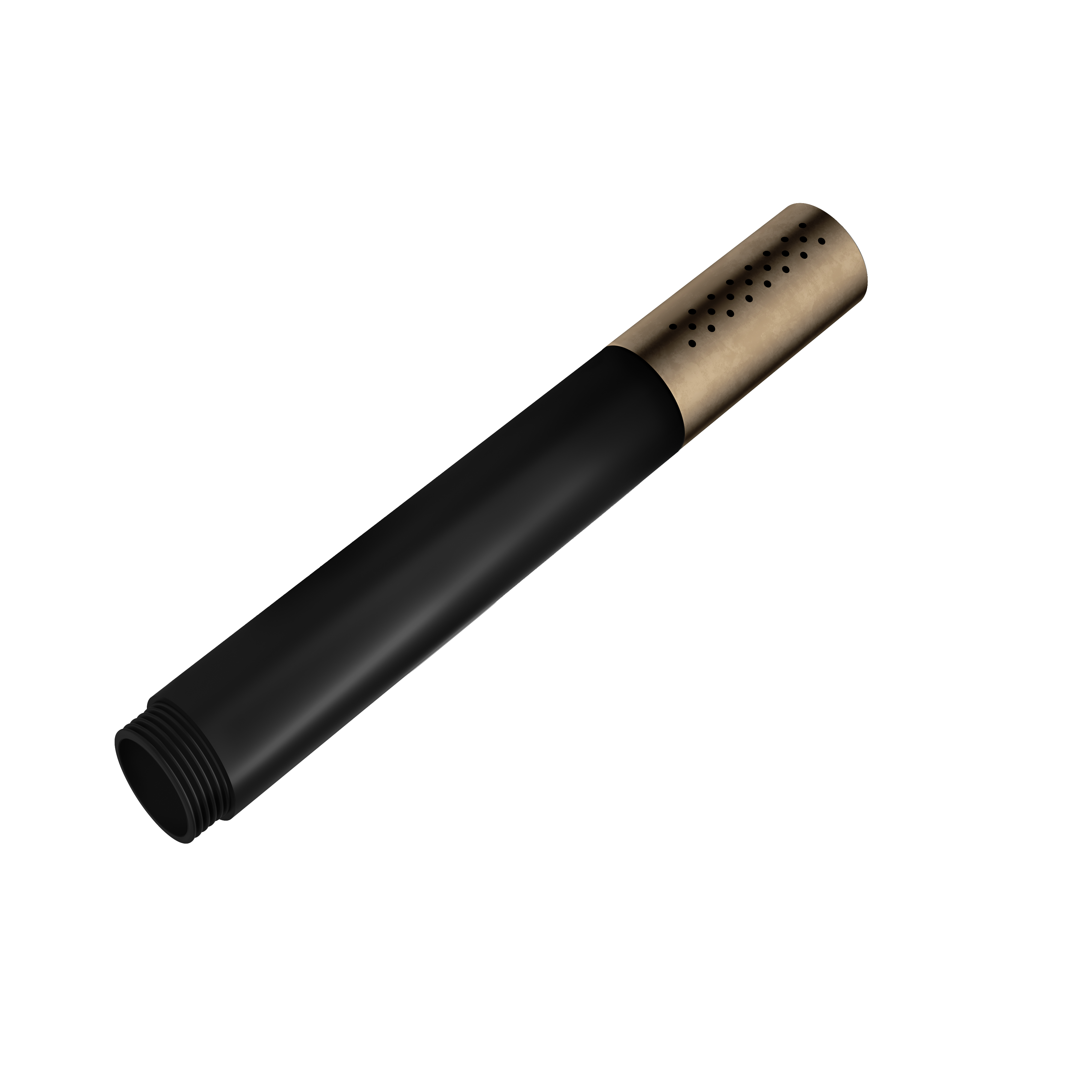 Hotbath Cobber handdouche zwart handvat M354AB Verouderd messing