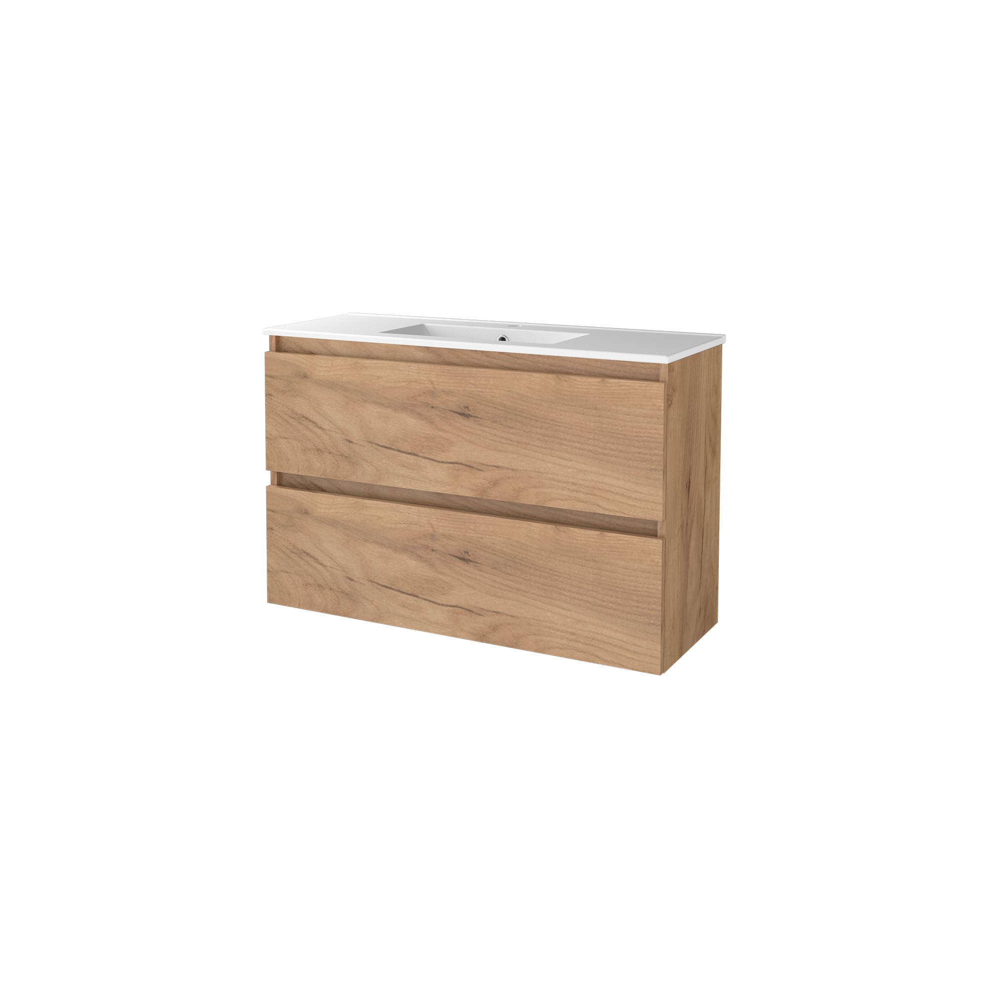 Basic Start 39 set 100x39cm greepl. 2 la keram. wast. 1 krgt. S39GL100PWO Whisky Oak
