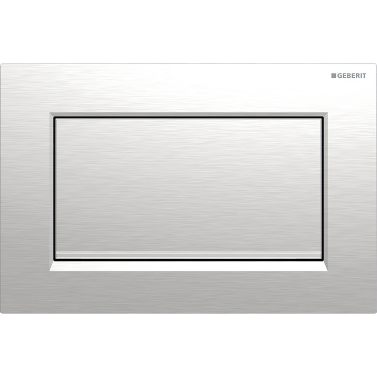 Geberit Sigma10 bedieningsplaat 2- toets square vergr. chroom geborsteld - chroom 115.893.KX.1