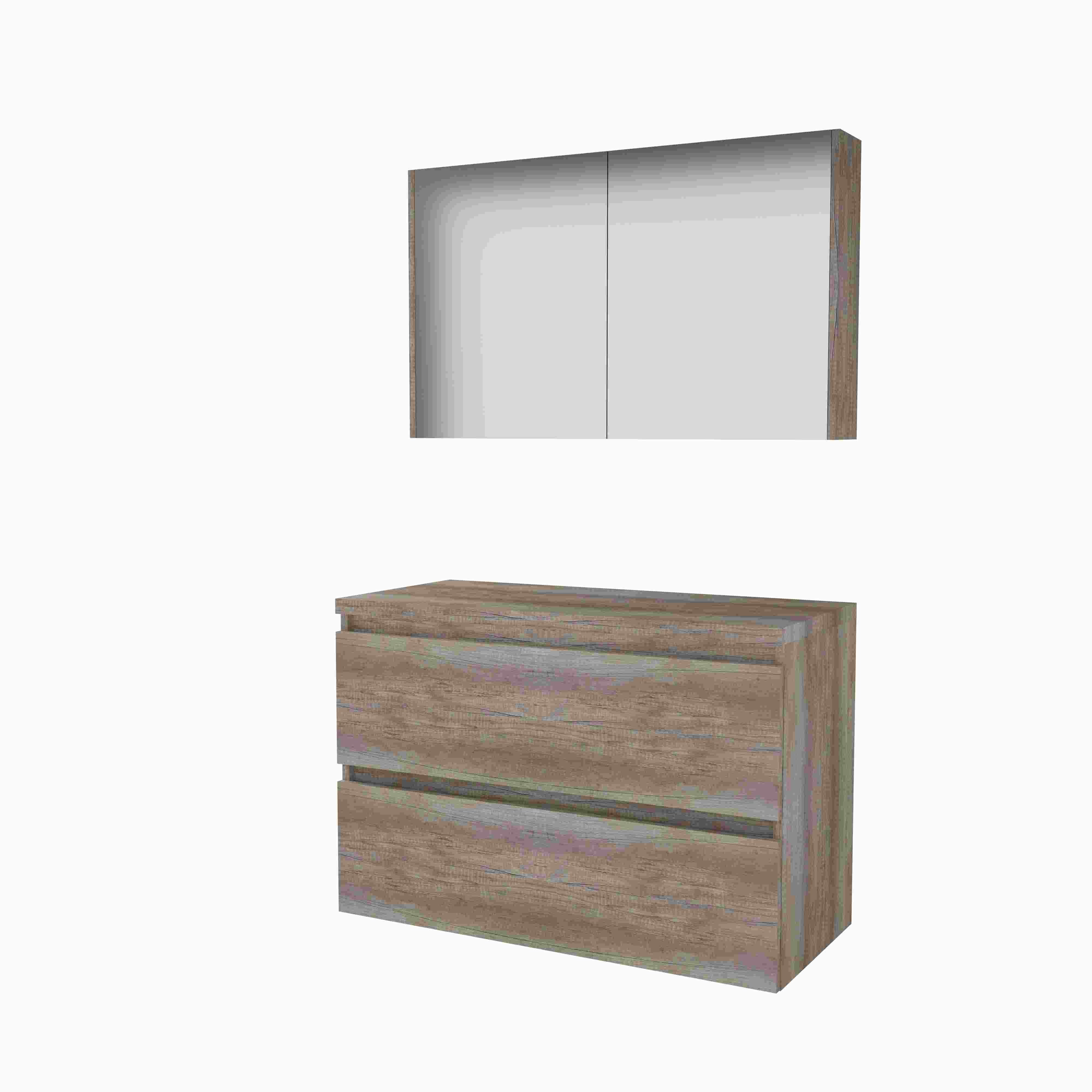 Basic Comfort 46 onderk. GL incl. 2 la + afdekplaat incl. sp.kast B1000xD460 Scotch Oak / 1813521