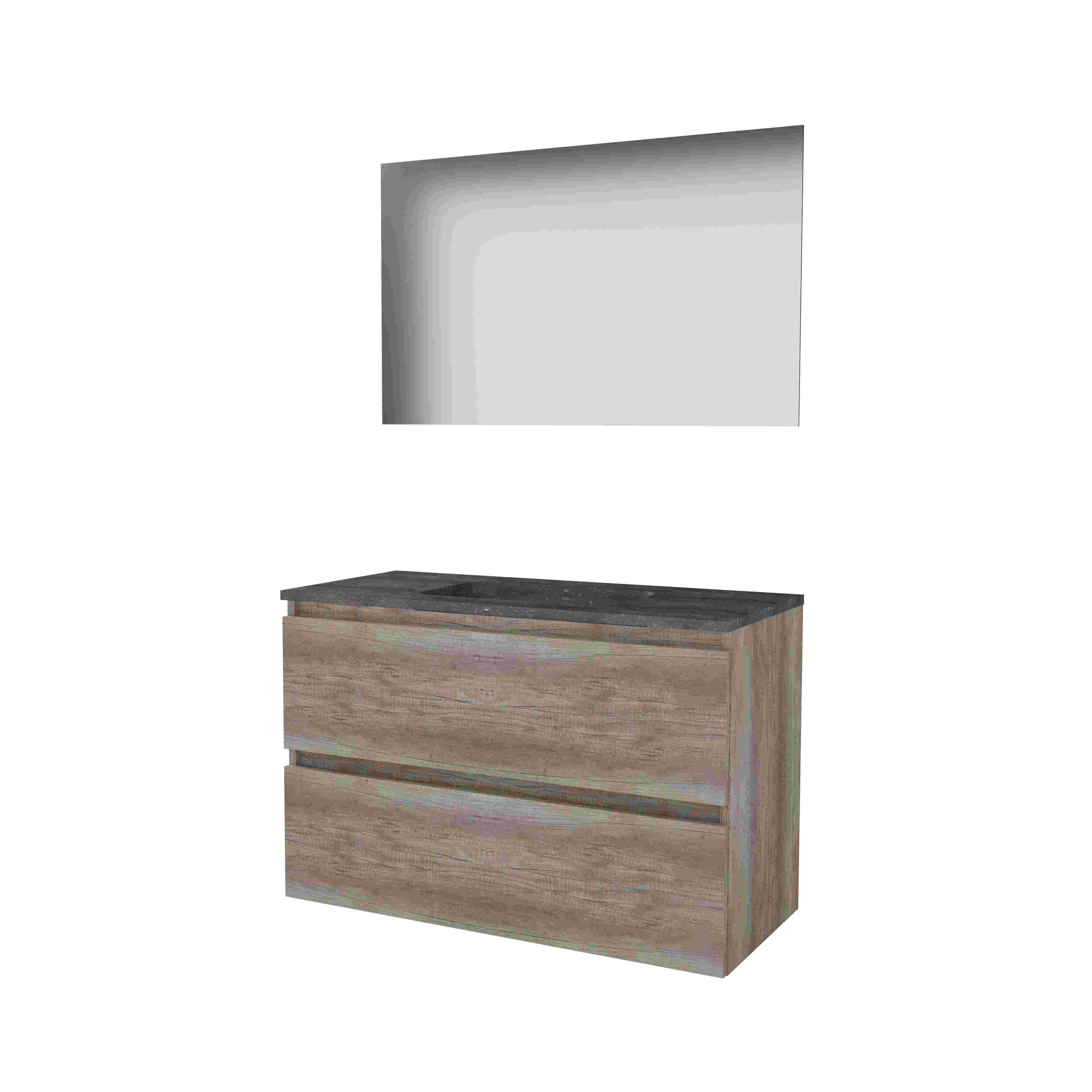 Basic Ultimate 46 onderk. GL incl. 2 la + hardst. wast. z. krgt. incl. spg. m. LED ind. o+b B1000xD460 Scotch Oak / 1813104