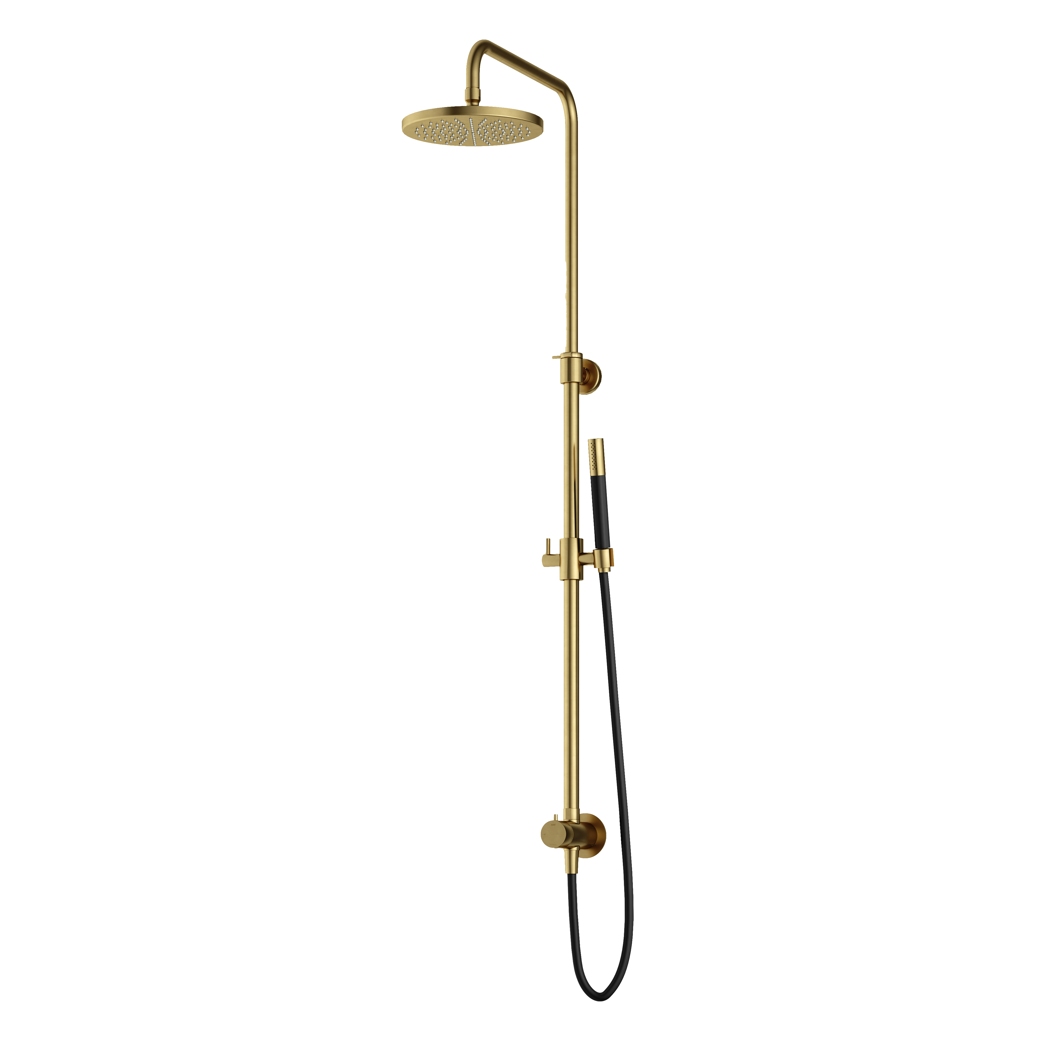 Hotbath Mate stortdoucheset hoofddouche 20 cm M538BBP Geborsteld Messing PVD