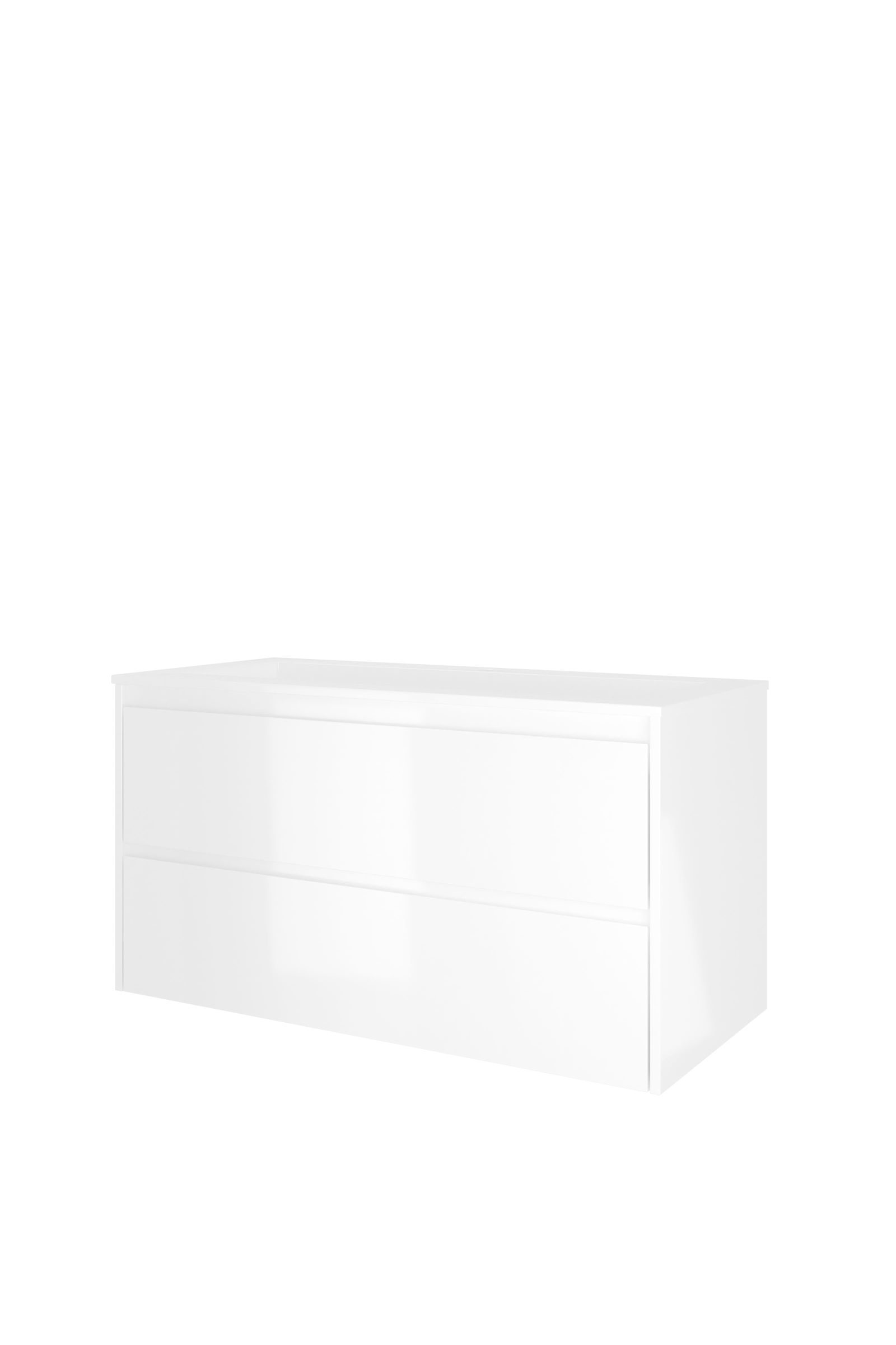 Proline set polystone Elegant wast. met 1 krgt. en onderk. sym. 1816194 Glans wit/Glans wit H540xB1000xD460