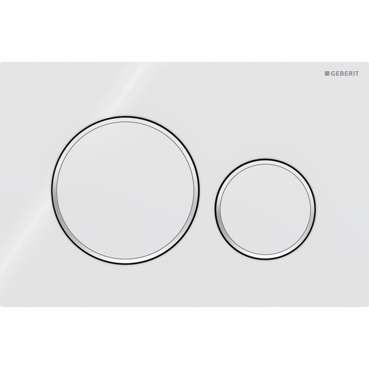 Geberit Sigma20 bedieningsplaat 2- toets round wit - chroom - wit 115.882.KJ.1