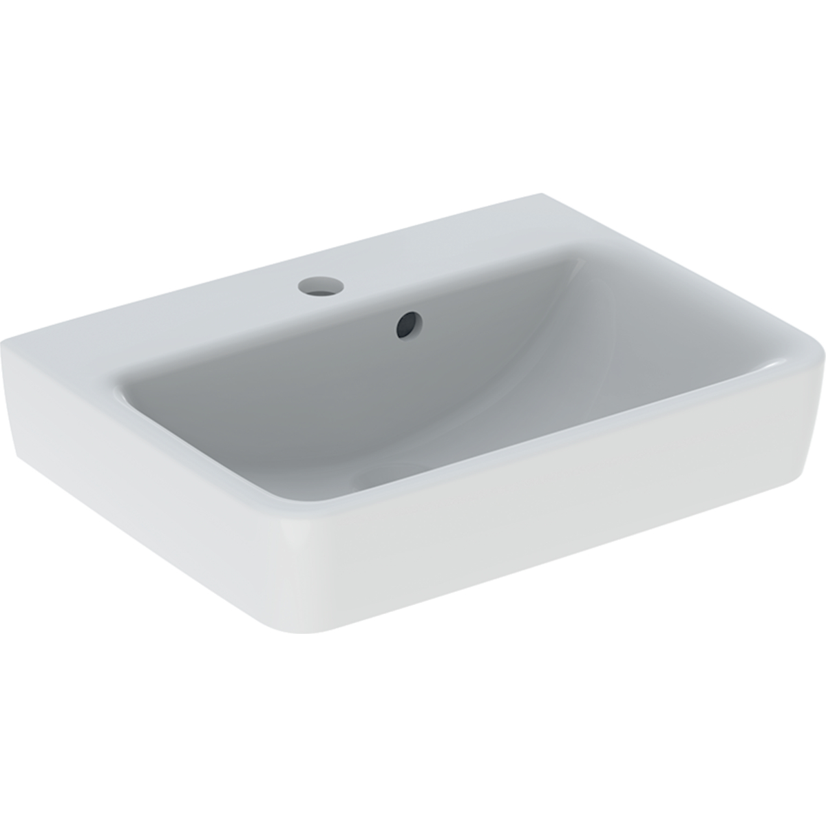Geberit Renova Plan fontein 50x38cm m. krgt. m. overl. Tect/wit 501.628.00.8
