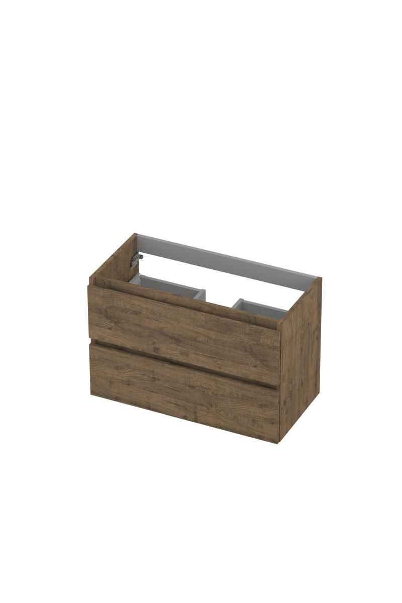 INK onderk. 2 laden greepl. met houten keerlijst 1257013 Naturel eiken H520xB800xD400