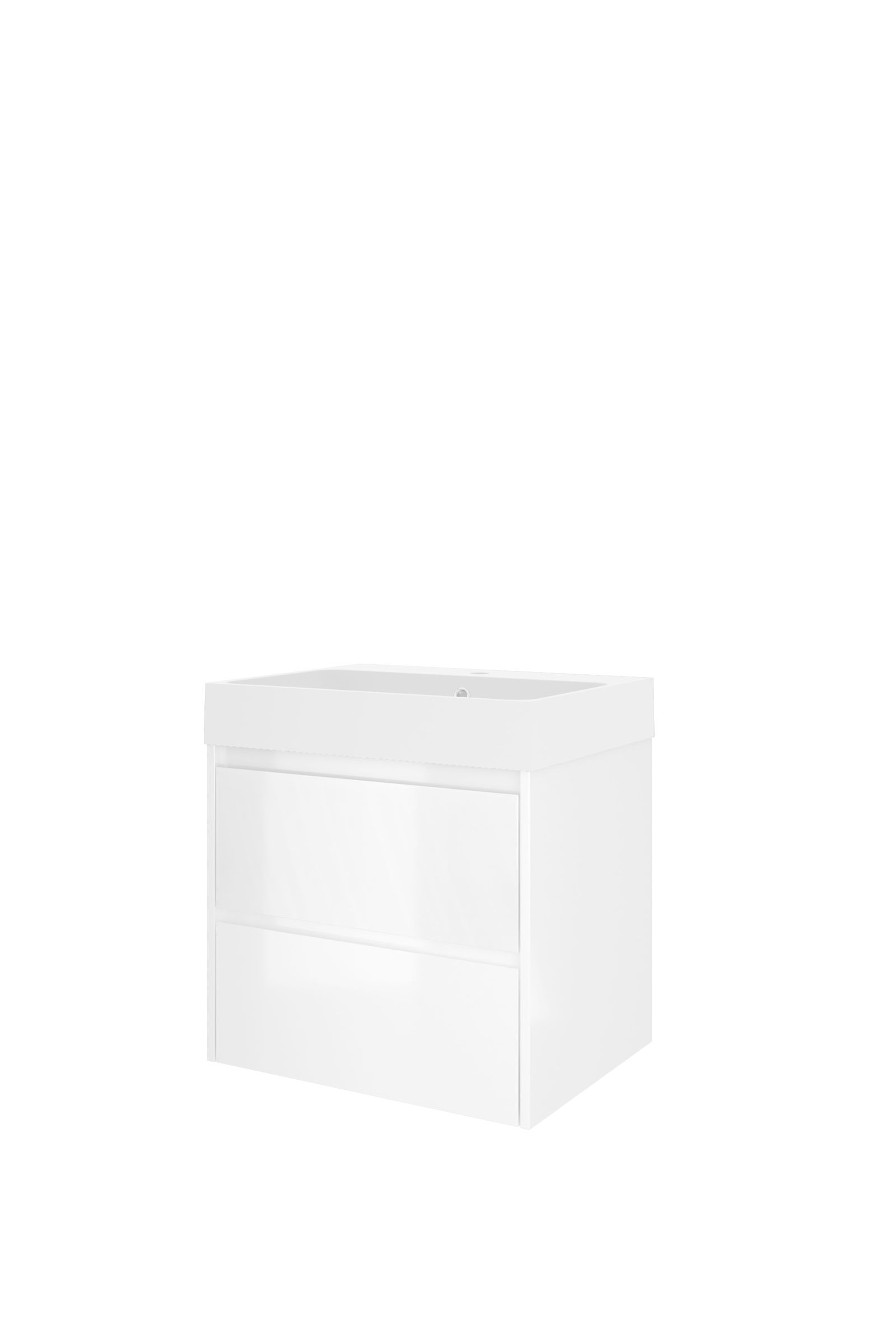 Proline set polystone Loft wast. met 1 krgt. en onderk. sym. 1816834 Glans wit/Mat wit H620xB600xD460