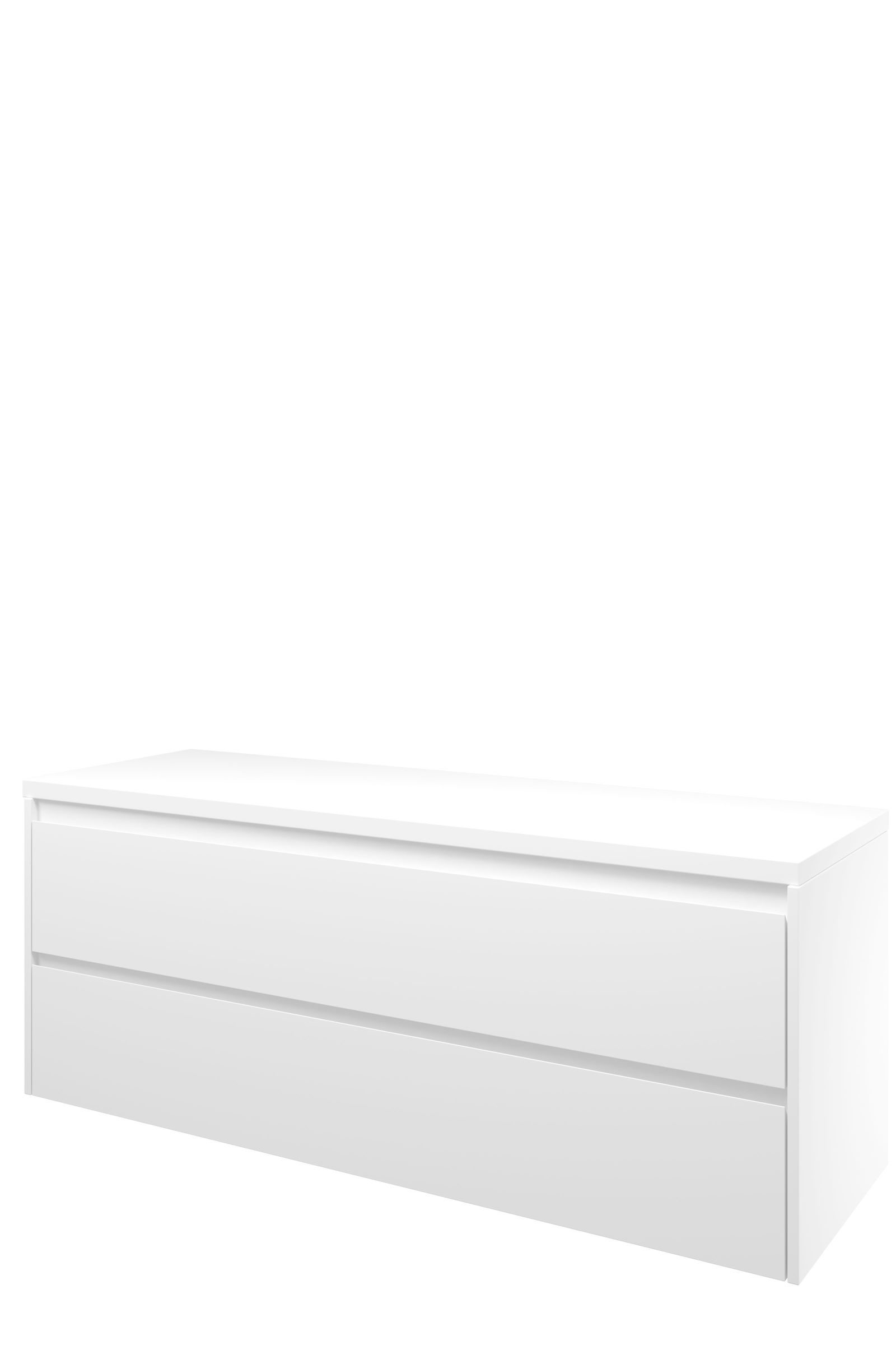 Proline Top afdekplaat + onderk. symm. DMWB140 H552xB1400xD460 Mat wit