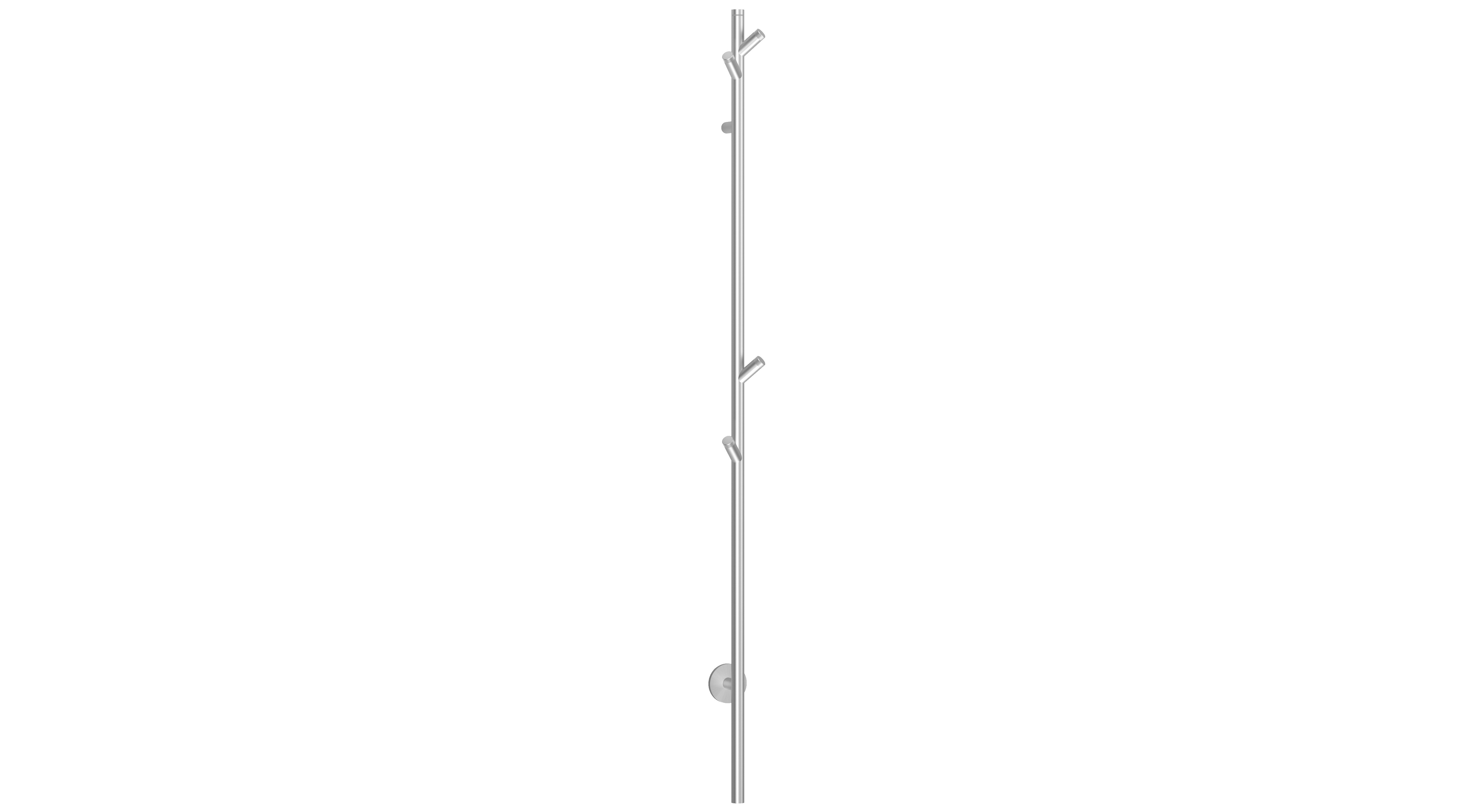 Luca Heat LH13 elektrische handdoekwarmer incl. timer bediening en led ring 170cm LH13BN Geborsteld nikkel