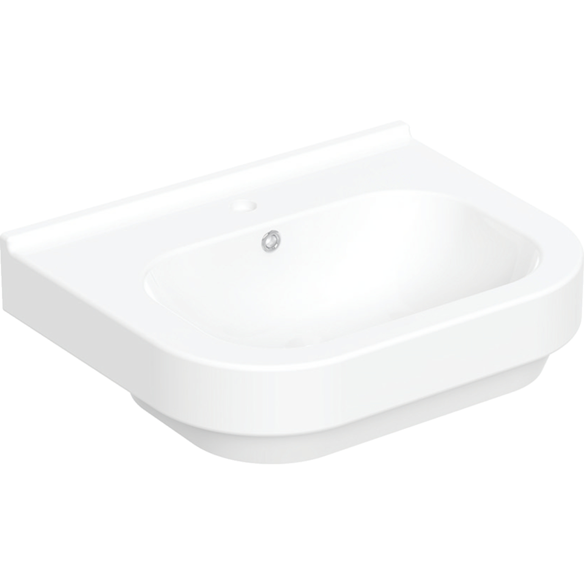 Geberit 300 Basic wastafel 60x47.5cm met kraangat met overloop S8300300000G wit