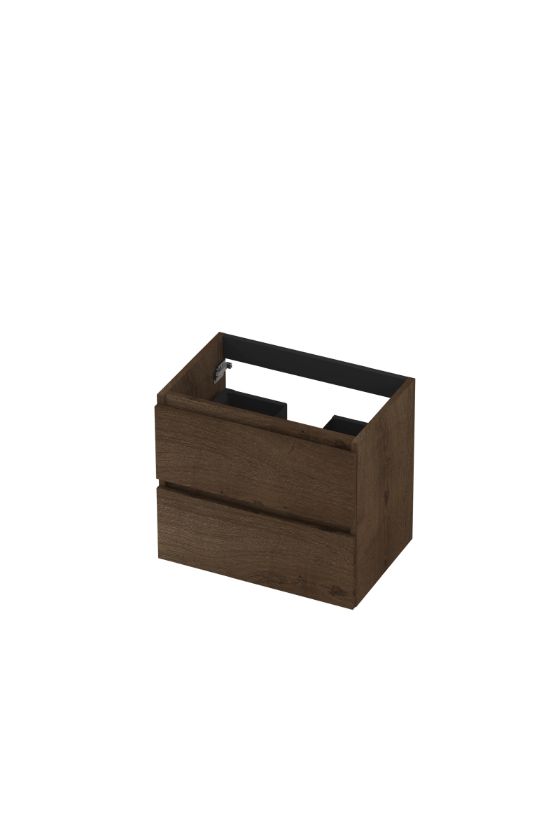 INK Fineer onderkast 2L gr.loos houten keerlijst fineer 1221702 Chocolate H520xB600xD400