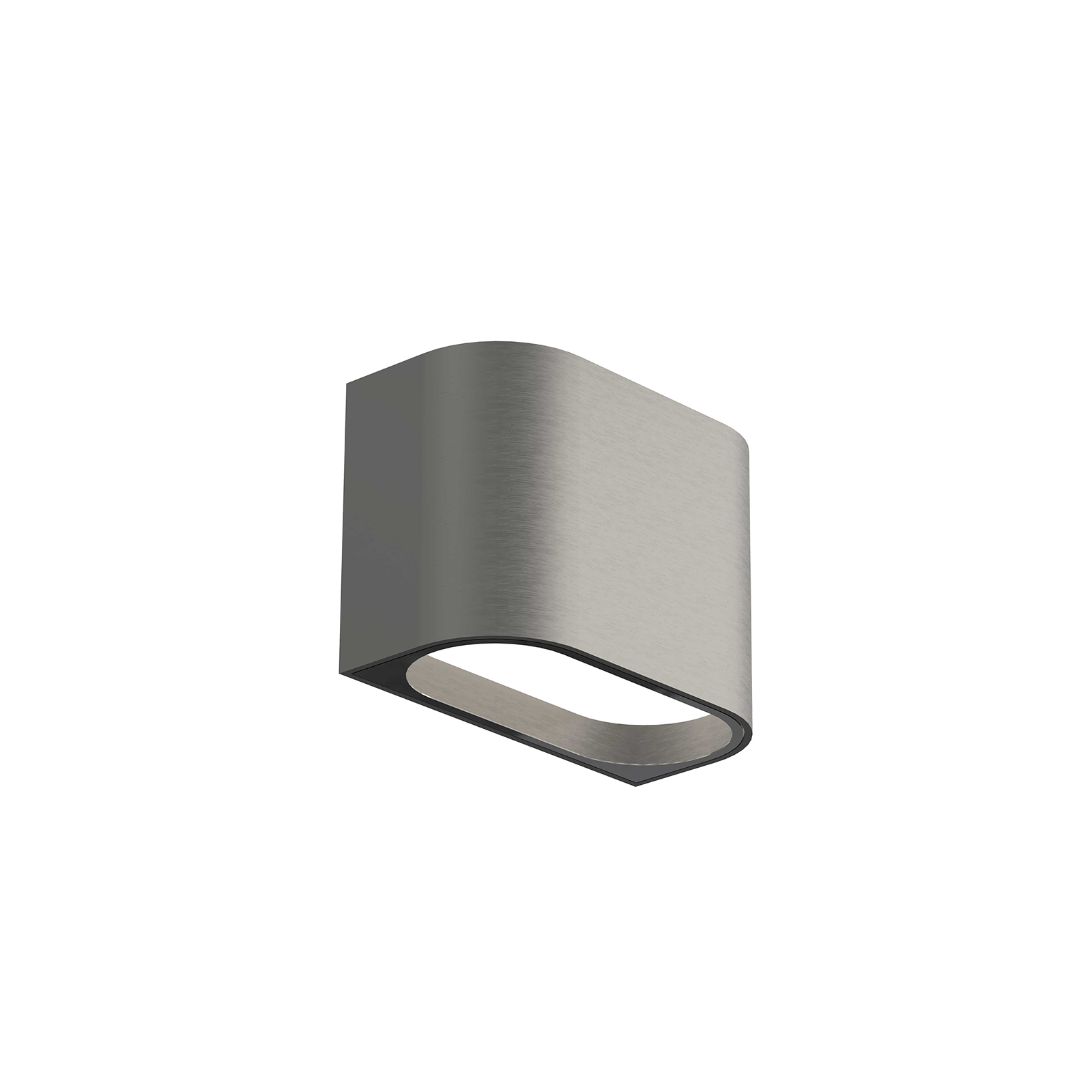 INK Atomic Wandlamp ovaal onder+boven LED 2700K GU10 IP44 en dimbaar 8203375 Geborsteld metal black B140xD70xH100