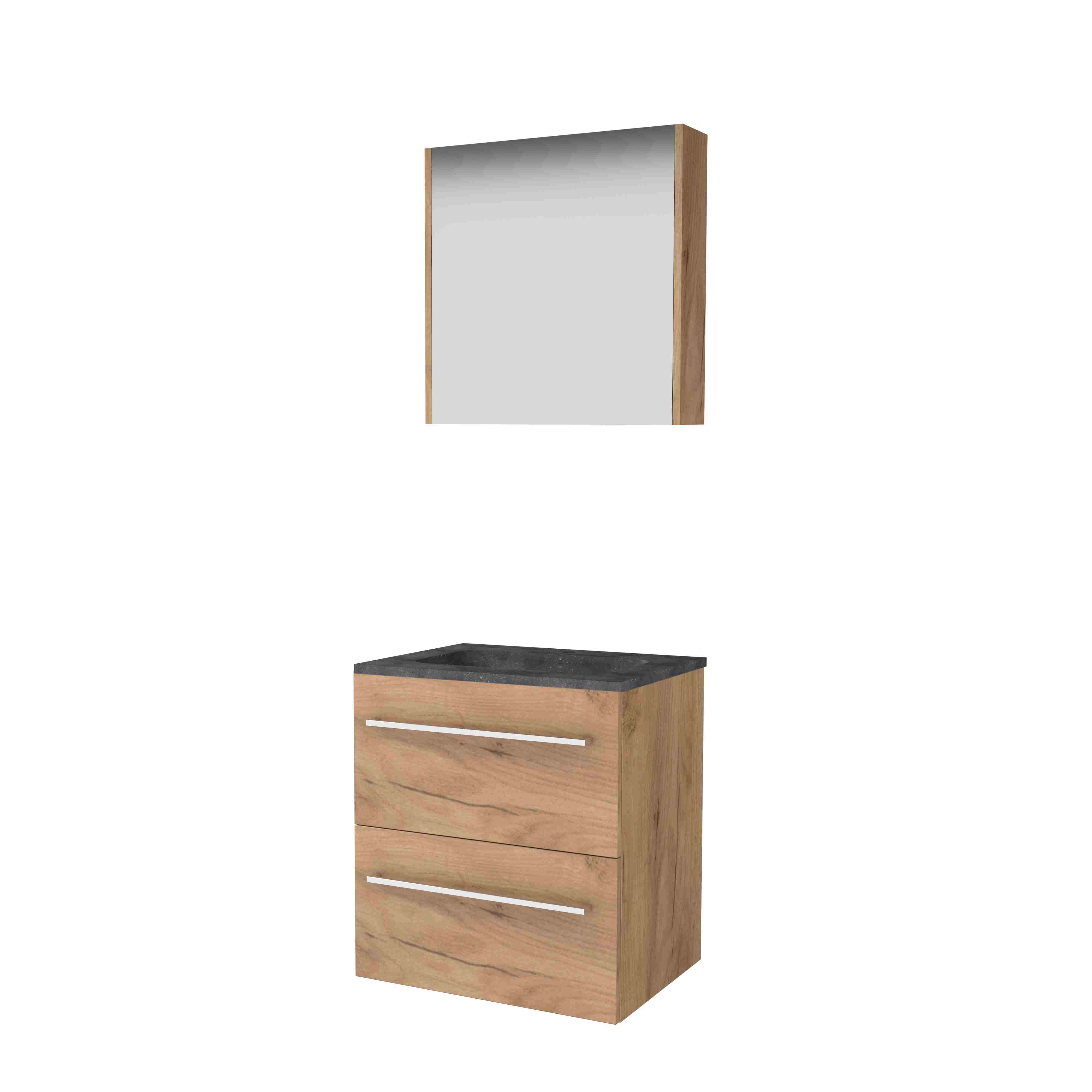 Basic Comfort 46 onderk. m. gr. incl. 2 la + hardst. wast. incl. 1 krgt. incl. sp.kast B600xD460 Whisky Oak / 1813364