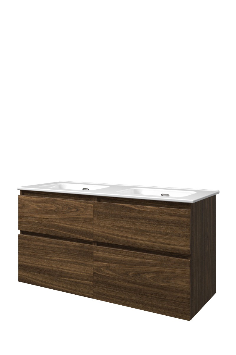 Proline set porselein Elegant wast. met 2 krgt. en onderk. 4 laden a-sym. 1815293 Cabana oak/Glans wit H620xB1200xD460