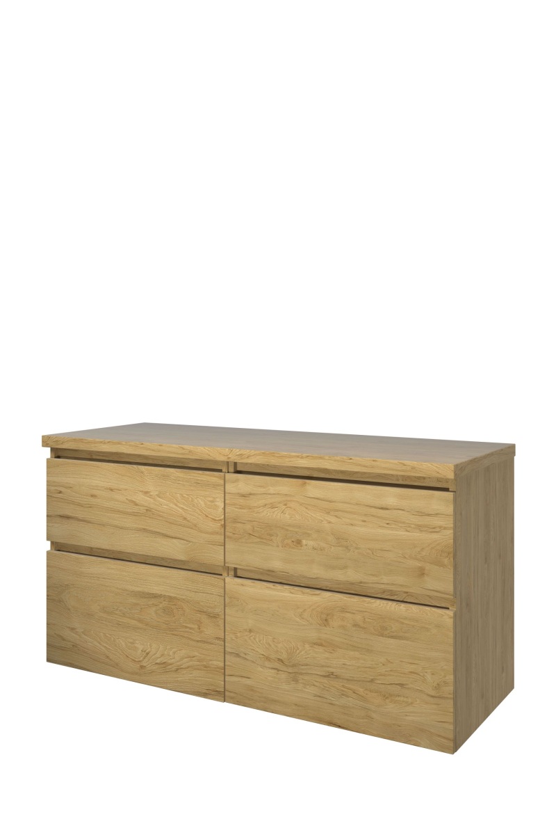 Proline set Top afdekplaat en onderk. 4 laden a-sym. 1817322 Ideal oak H632xB1200xD460