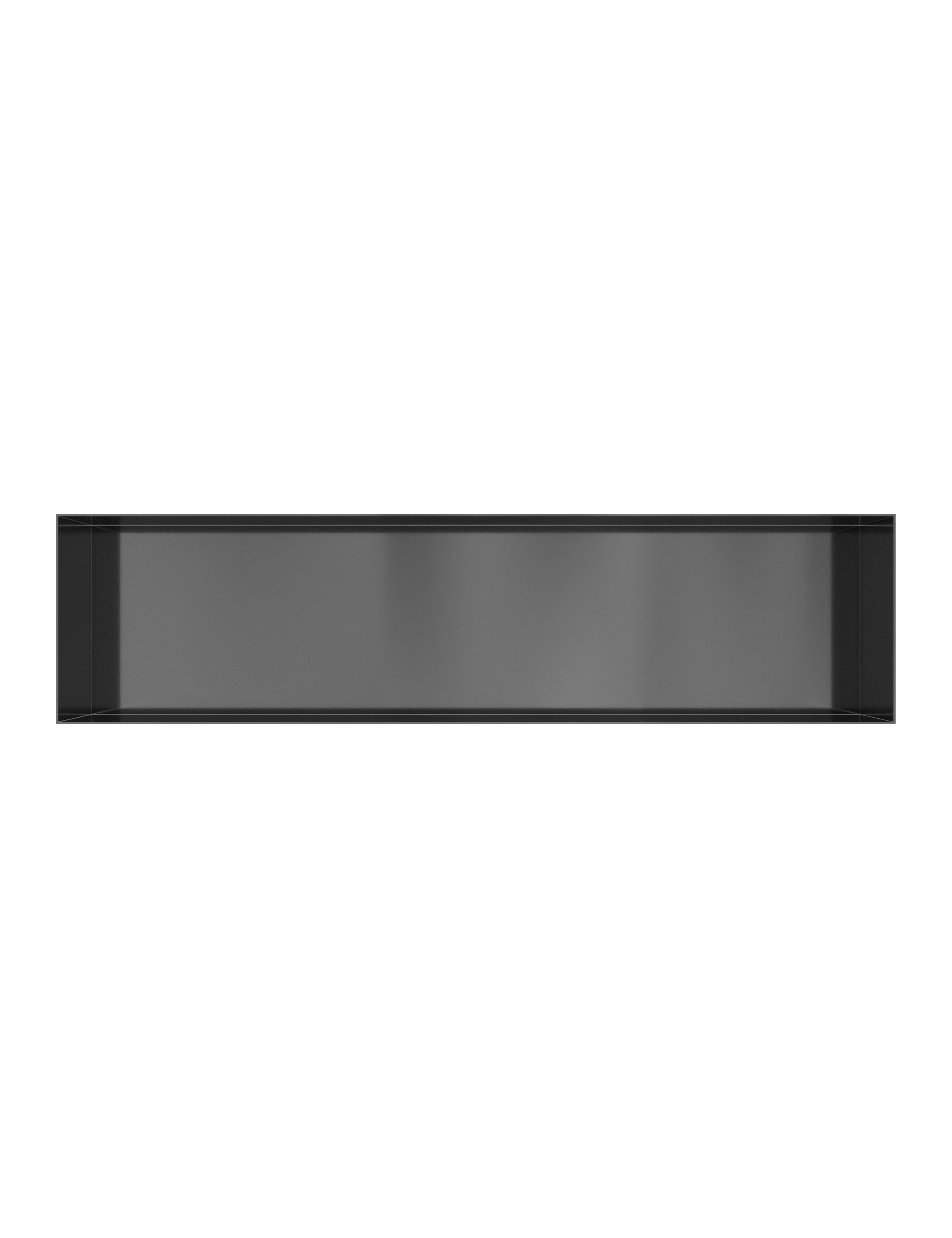 Hotbath More inbouwbox of inbouwnis 30x120x10cm frameless BOX120FMBP Geborsteld zwart PVD