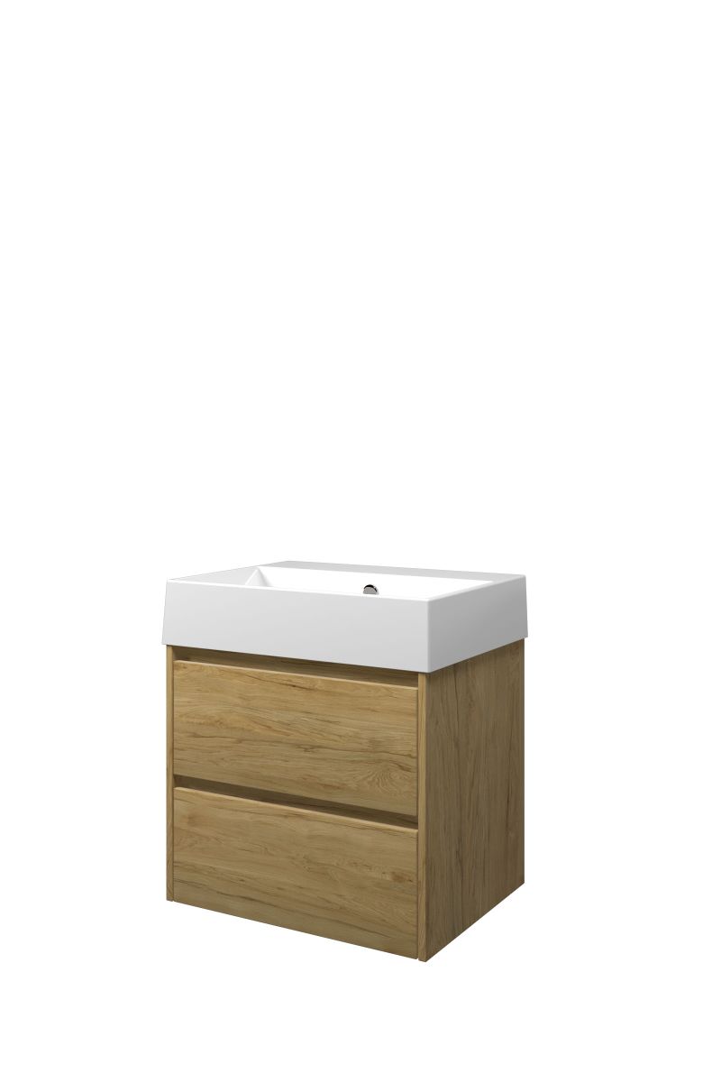 Proline set porselein Loft wast. z. krgt. en onderk. sym. ZGWB600IO Ideal oak/Glans wit H620xB600xD460