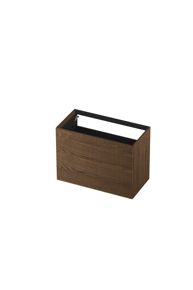 INK onderk. 2 la push to open verticaal gefreesd H650xB900xD450 Massief eiken chocolate / 1259086