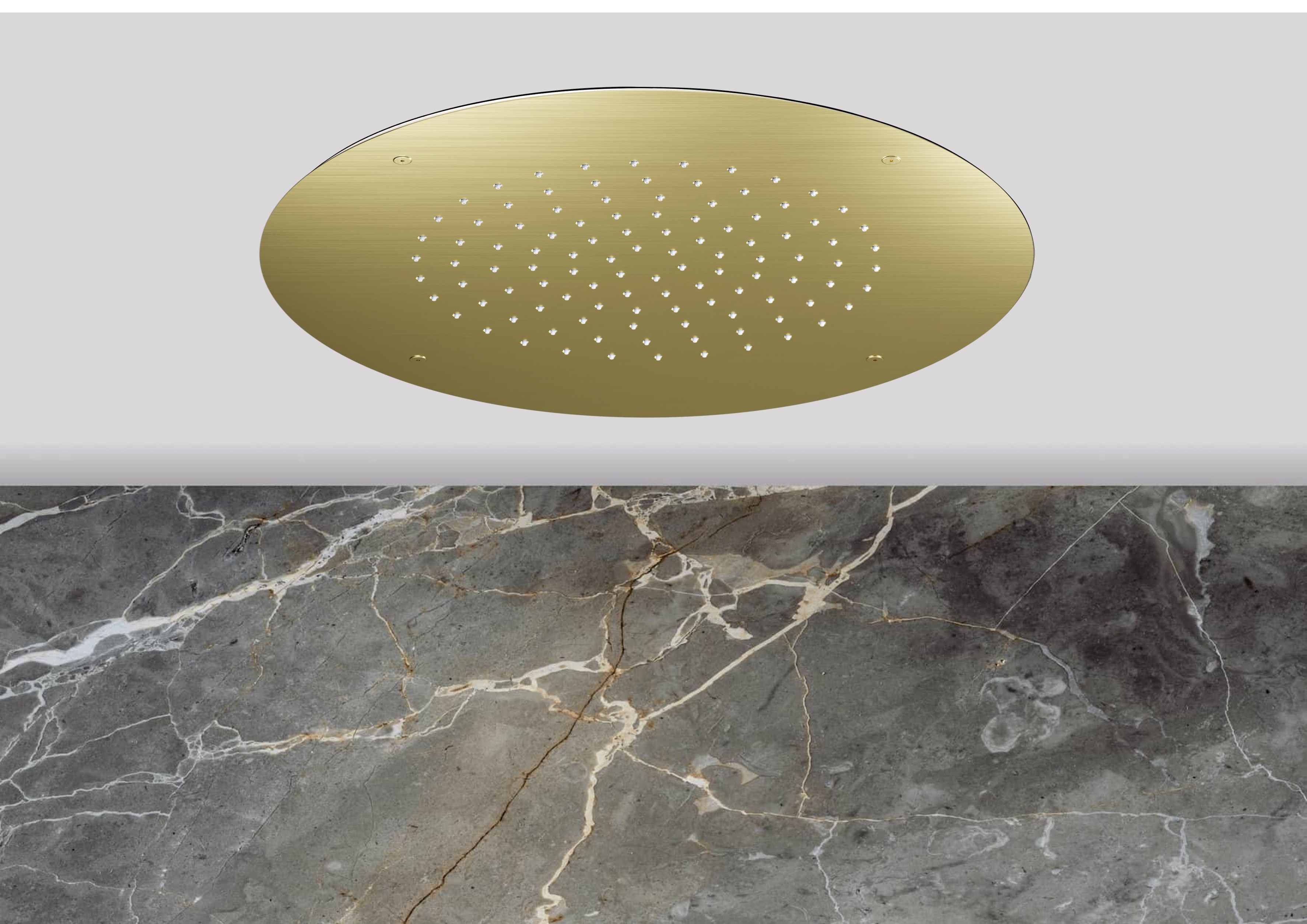 Lagoo Nesso Hoofddouche Showerlicious 420 N8221BB Brushed Brass PVD