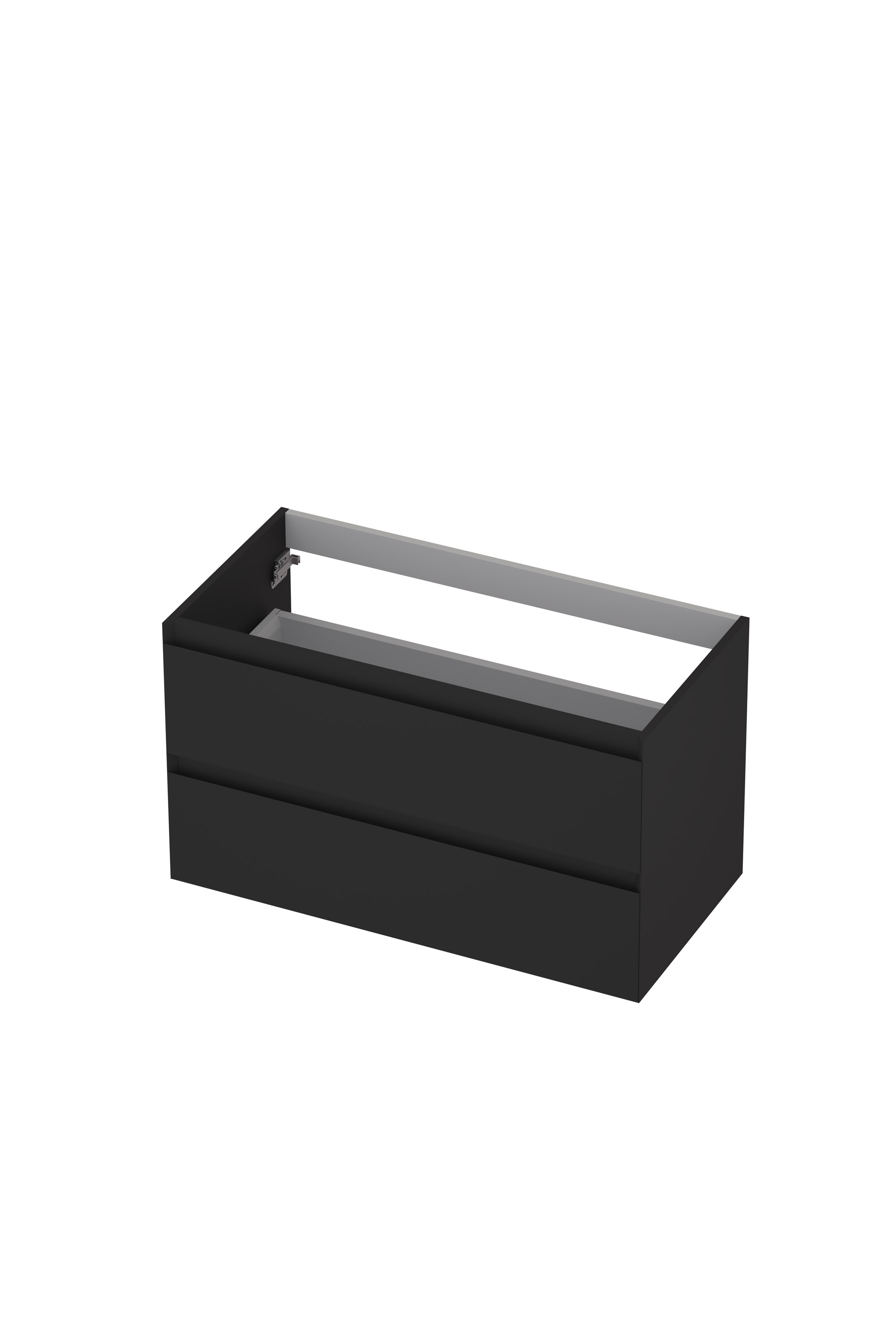 INK onderk. 2 laden greepl. gelakt 45gr 1240466 Mat zwart H520xB900xD450