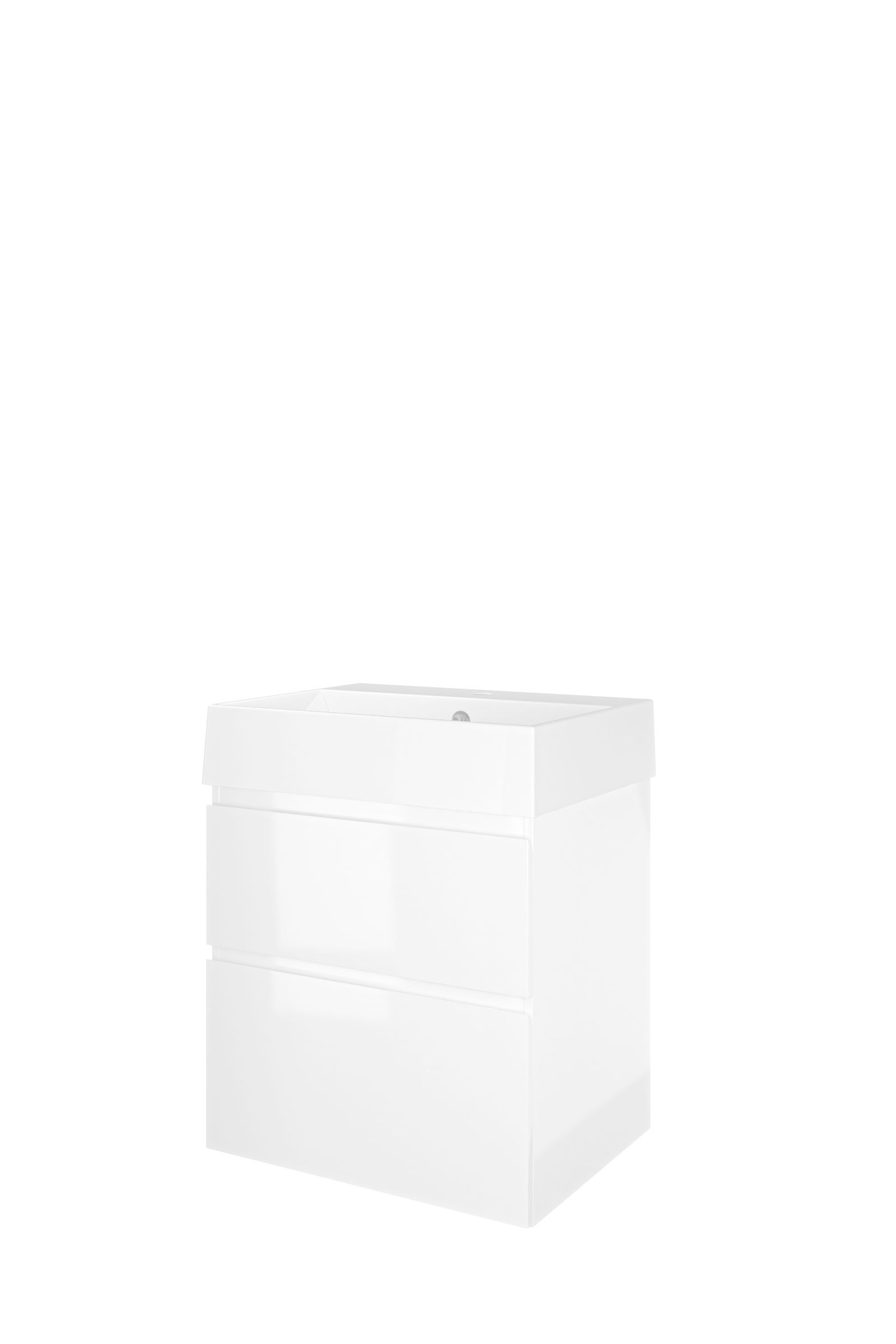 Proline set porselein Loft wast. met 1 krgt. en onderk. a-sym. ZGWC601GW Glans wit/Glans wit H700xB600xD460