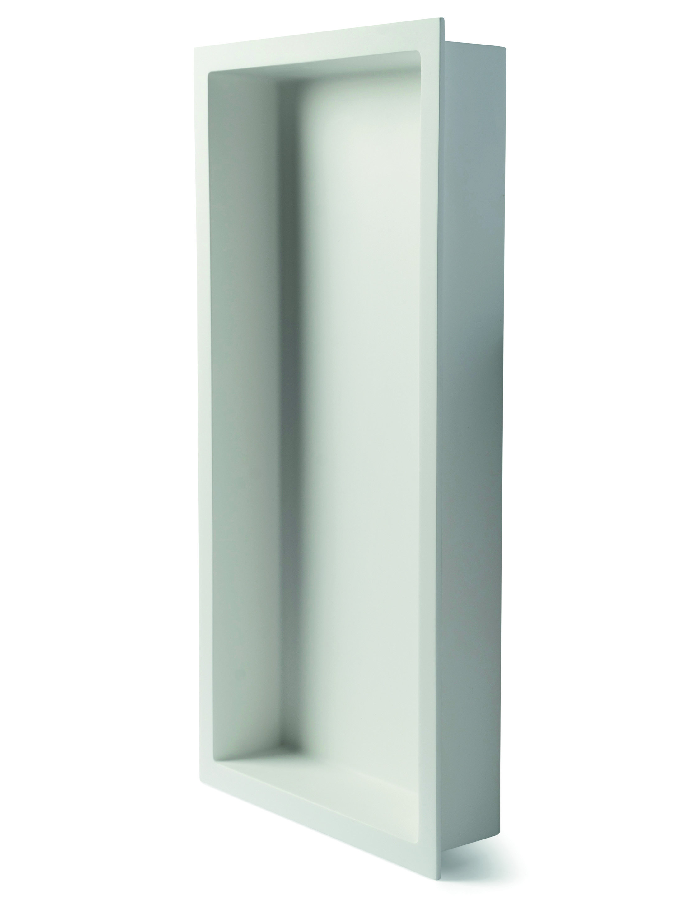 Luca inbouwnis MET FLENS 59.5x29.5x7cm solid surface Mat wit LUVA1432M