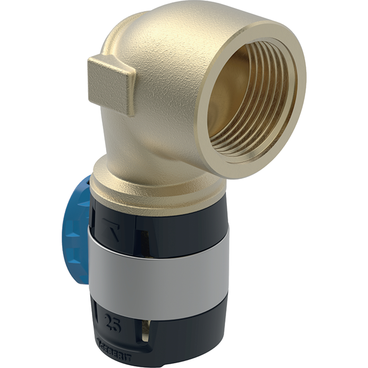 Geberit FlowFit bocht 90gr binnendraad brons 16x3/4 620.550.00.1