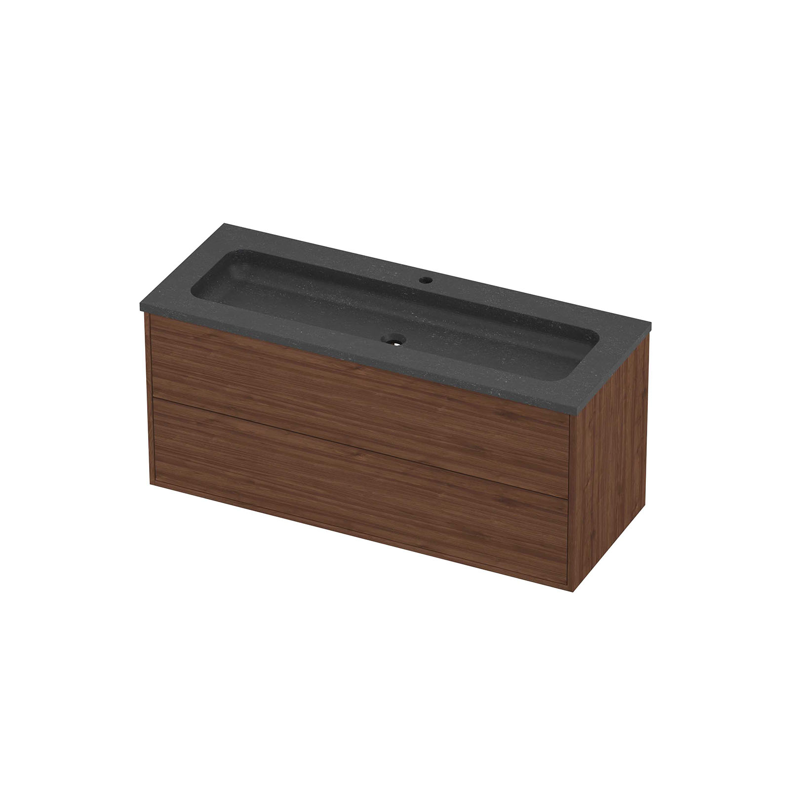 Proline Set hardsteen Elegant wast. centraal met 1 krgt. en onderk. tbv gr. 2 la sym. in kader RBSF120C1IW Blue stone/Indian walnut 120x46x54