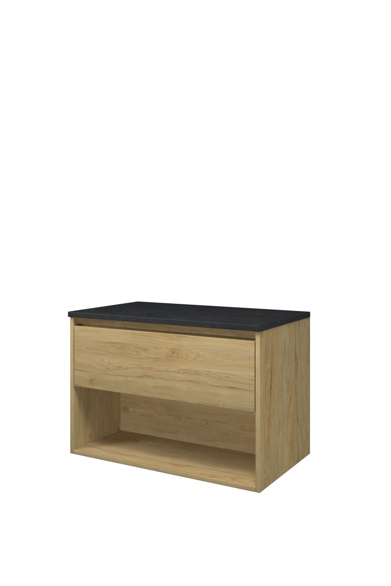 Proline Top afdekplaat hardsteen onderk. m. schap H540xB800xD460 Ideal oak/Blue stone / 1817872