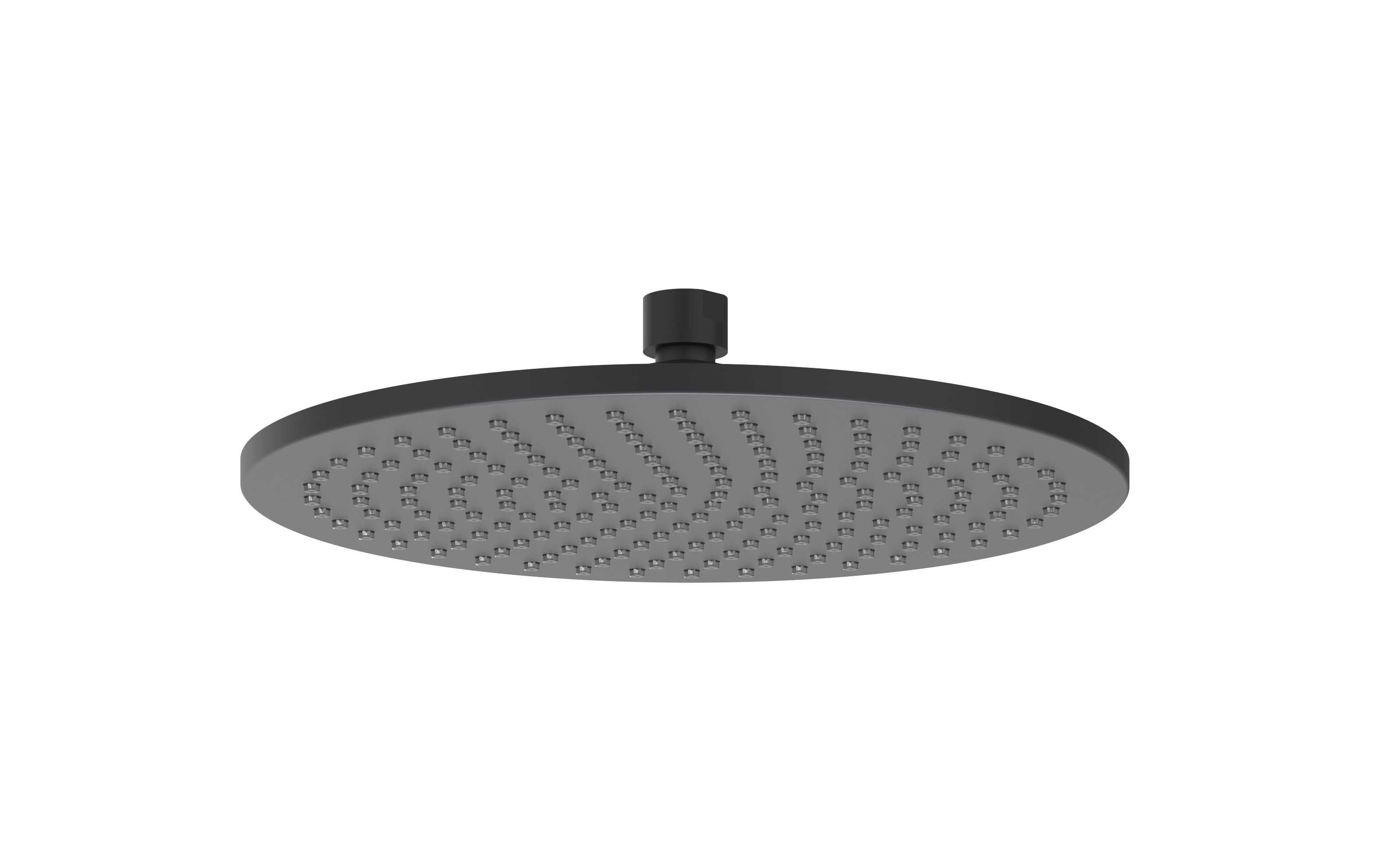 IVY Toebehoren Hoofddouche medium 25cm met antikalk nozzels 6900702 Mat zwart PED