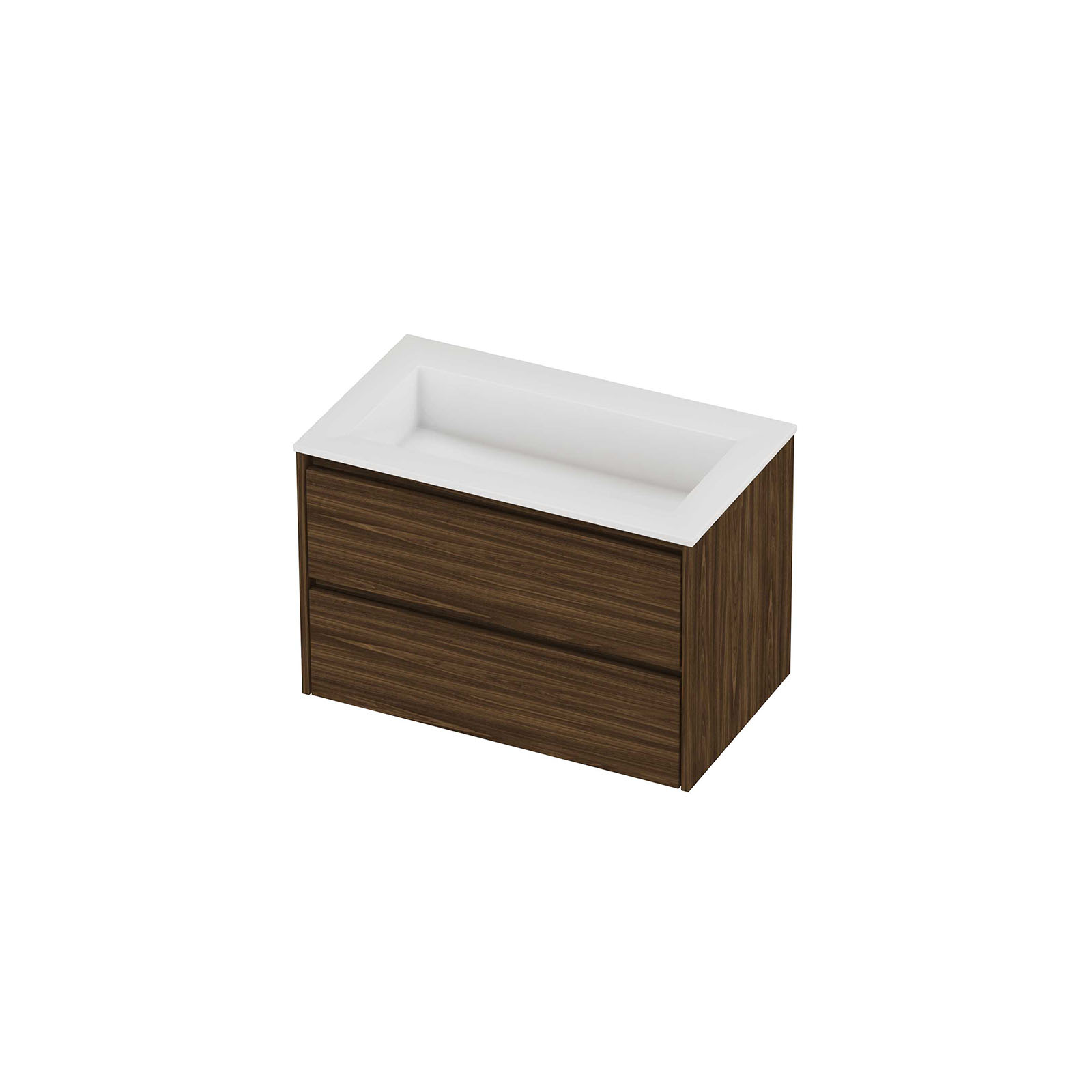 Proline set polystone Elegant wast. z. krgt. en onderk. sym. AGWB800CA Cabana oak/Glans wit H540xB800xD460