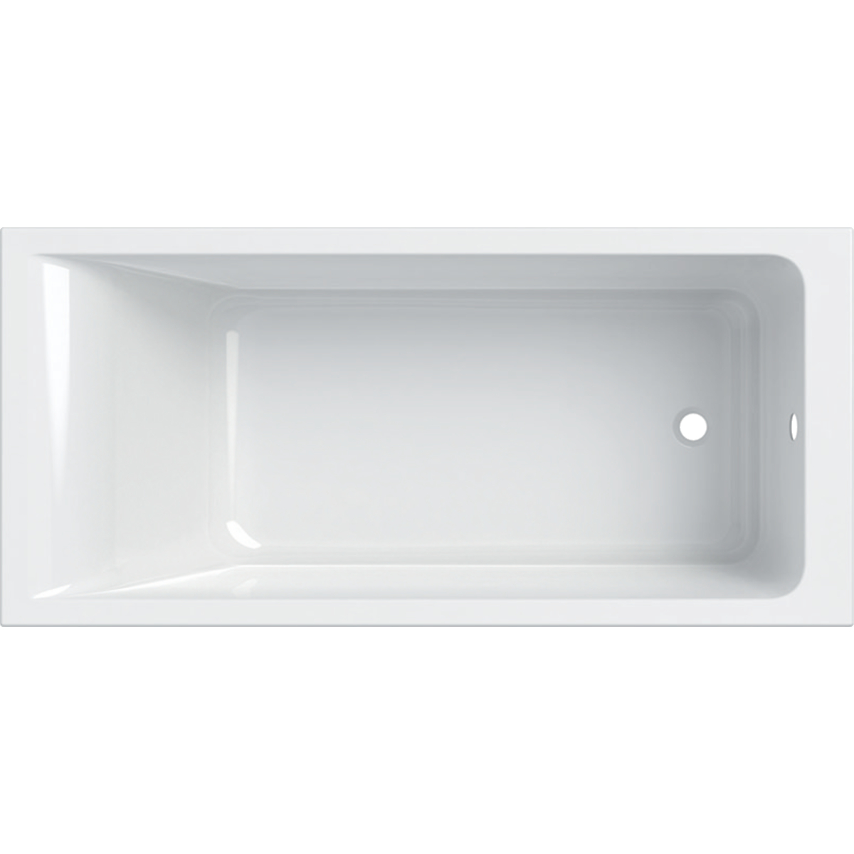 Geberit Renova Plan rechthoekig bad 160x75cm 554.303.01.1 Wit