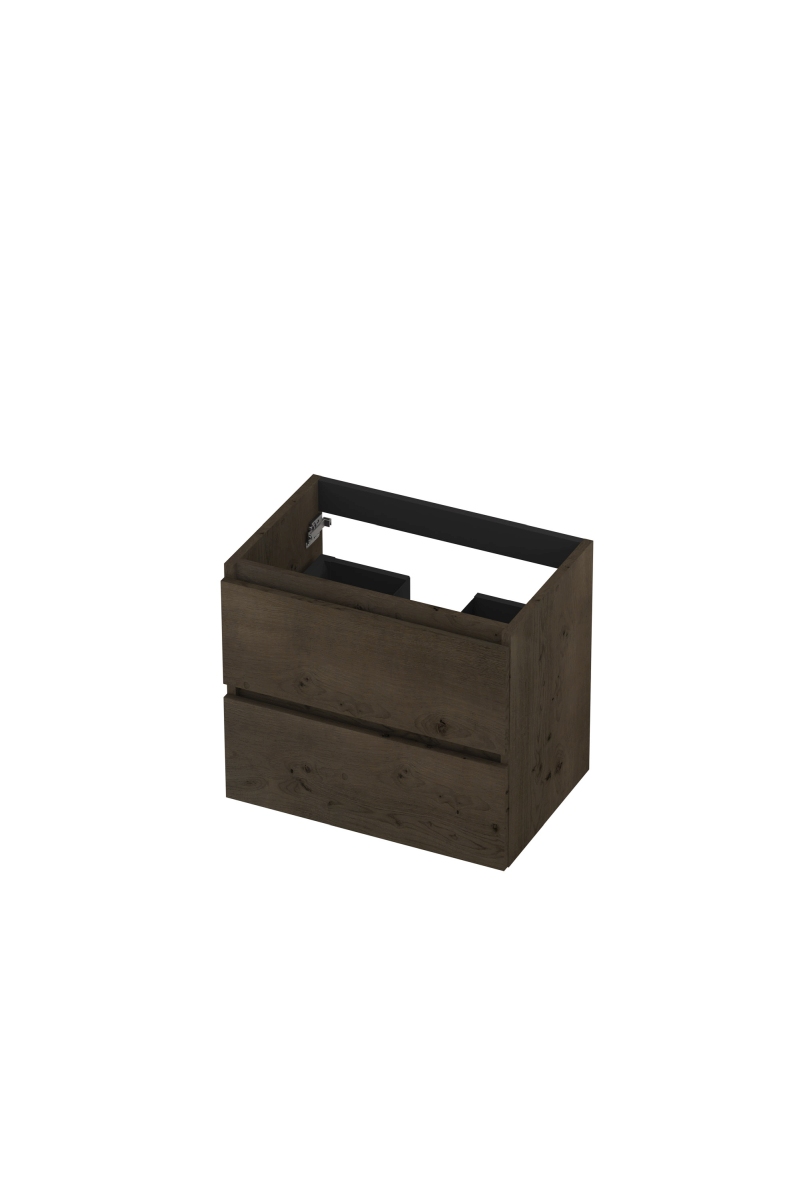 INK Fineer onderkast 2L gr.loos houten keerlijst fineer 1221703 Charcoal H520xB600xD400